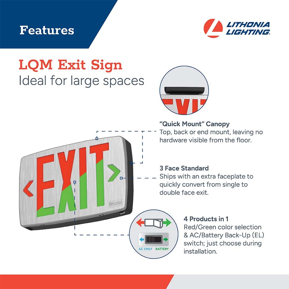 Lithonia Lighting LQMSBBSRGMVOLTM6 Emergency-Exit-Lighting - View #3