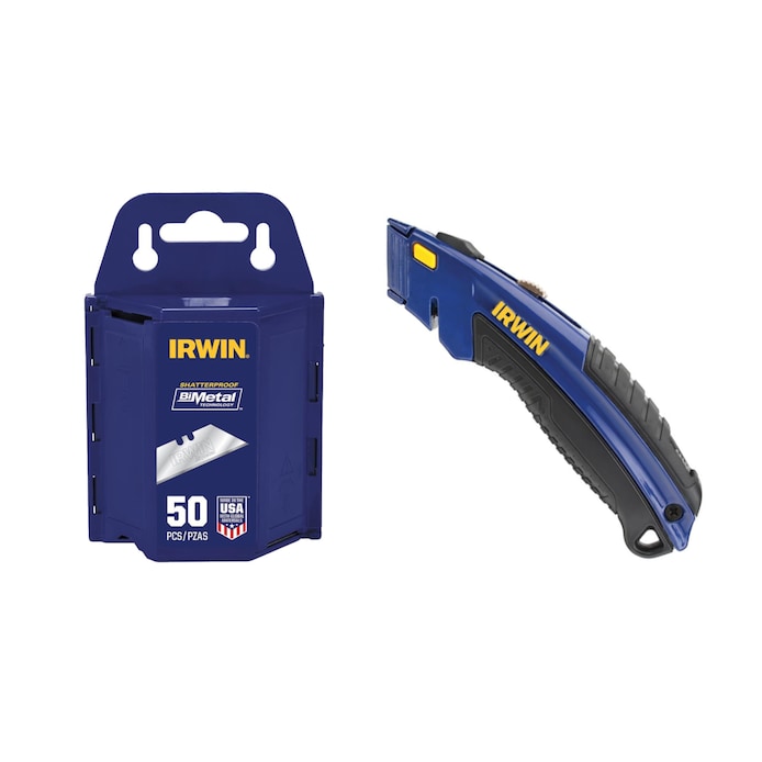 Shop IRWIN 3/4-in 3-Blade Retractable Utility Knife & 50 Pack