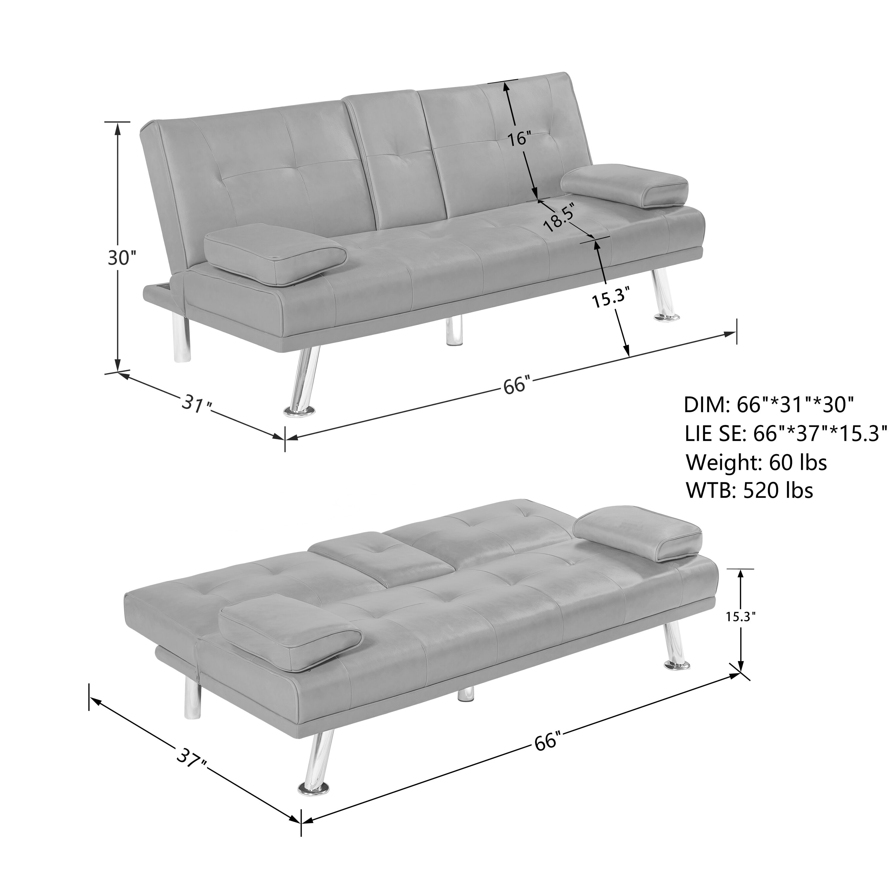 LIVIZA GIZ-HS1202BK futons - View #4