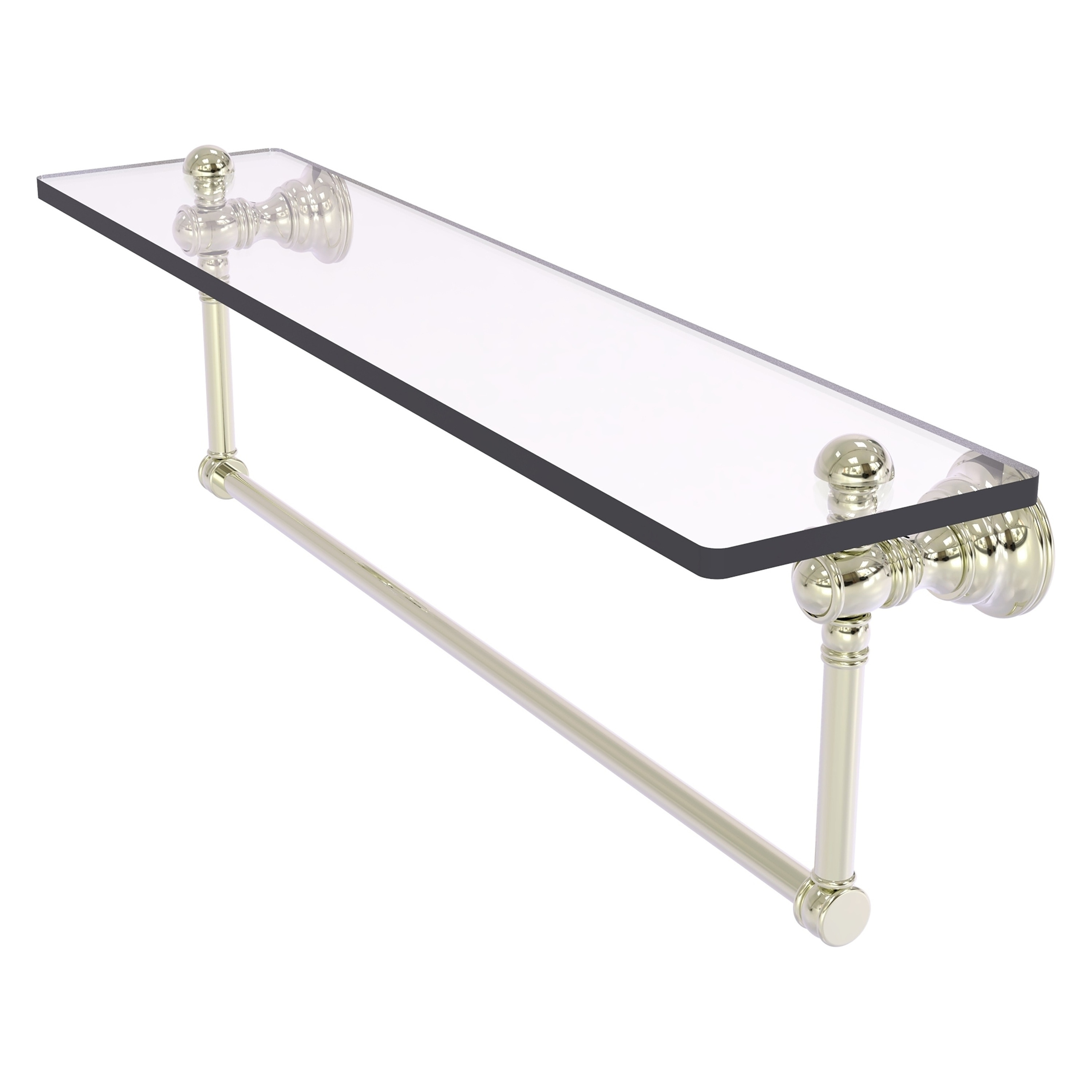 Allied Brass CL-1-22TB-PNI Carolina Polished Nickel Wall mount Bathroom Shelf ( 22-in x 7-in x 5-in )