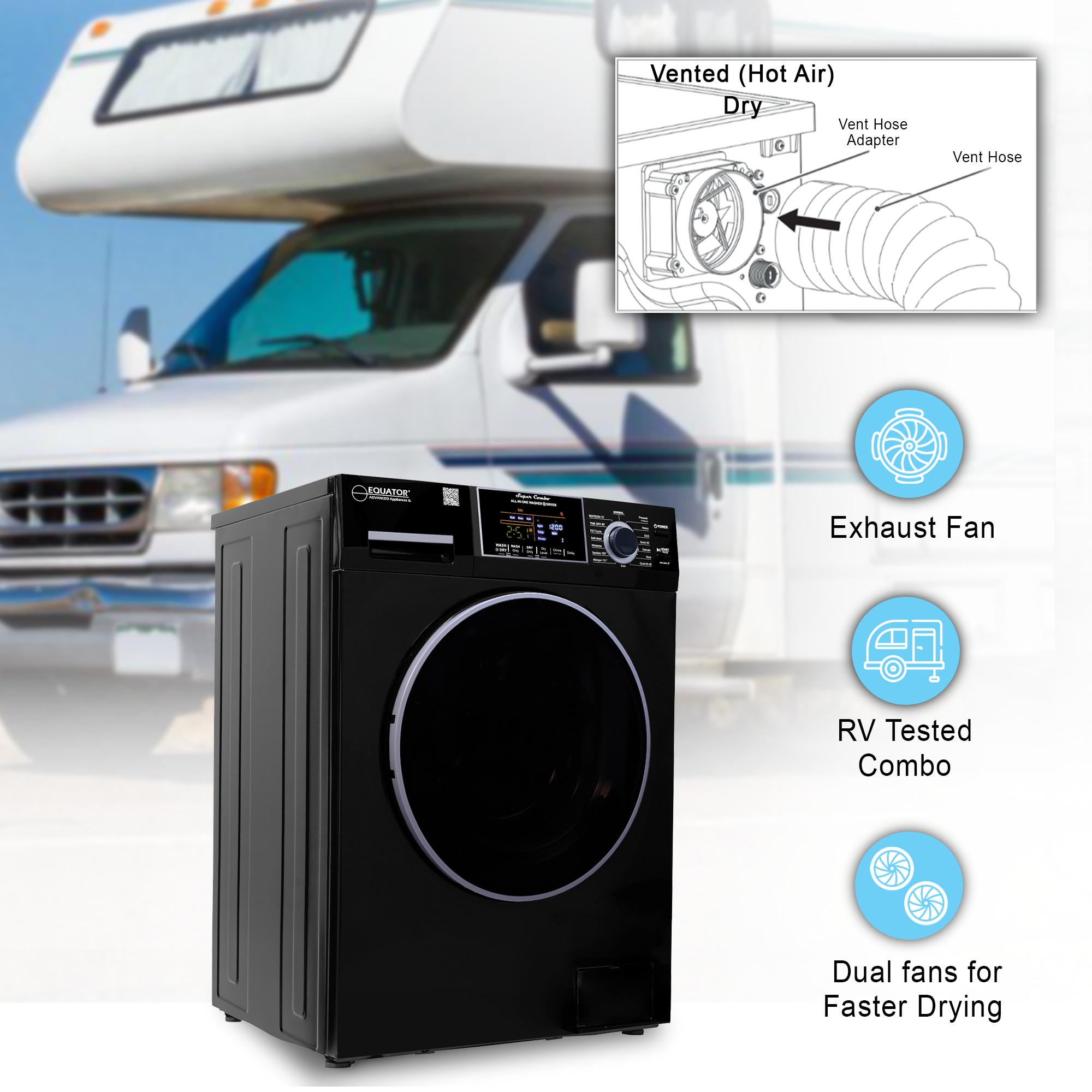 Equator Advanced Appliances EZ 4800 V BLACK Combination-Washers-Dryers - View #13