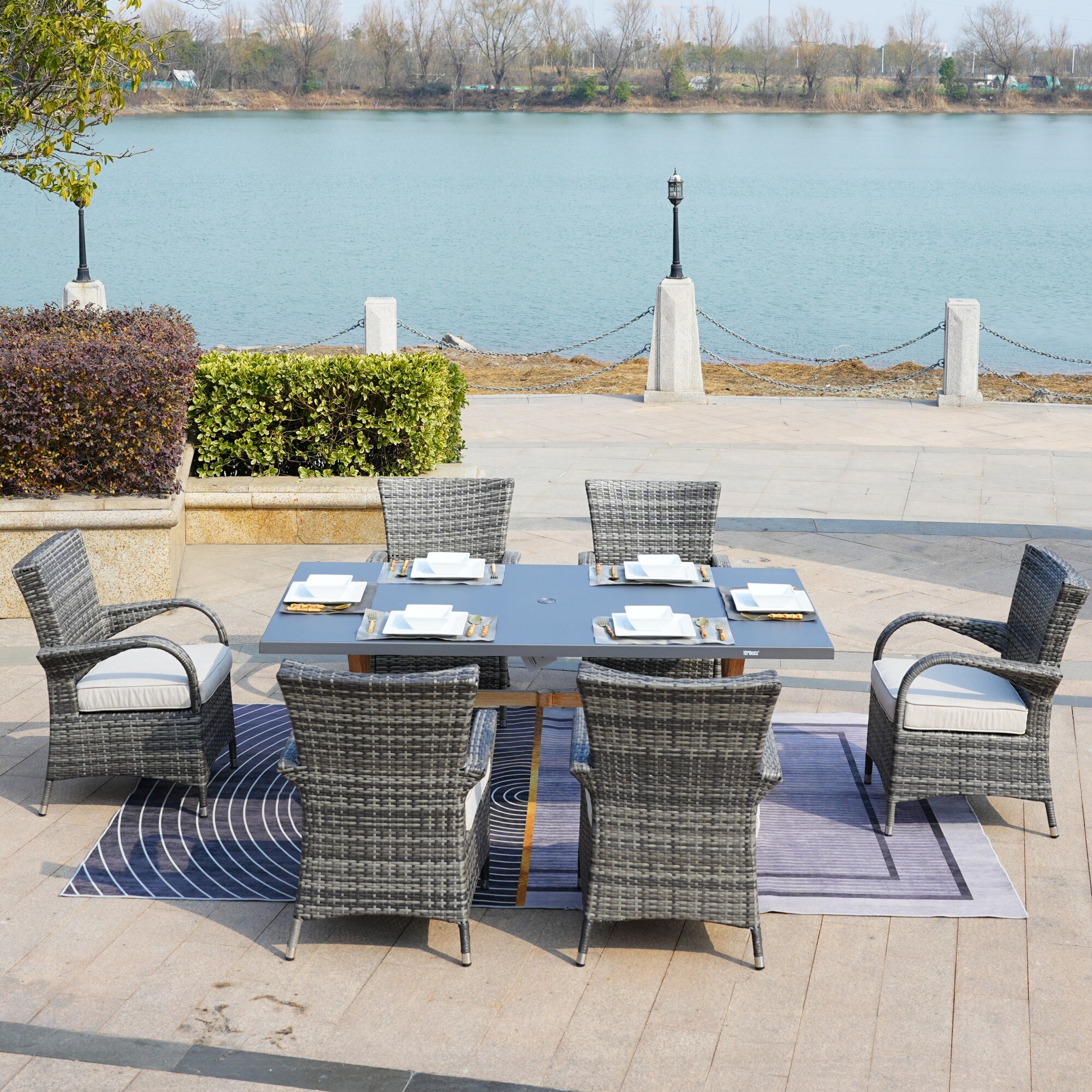 Direct Wicker DWD-2340&1122-GR Patio-Dining-Sets - View #2
