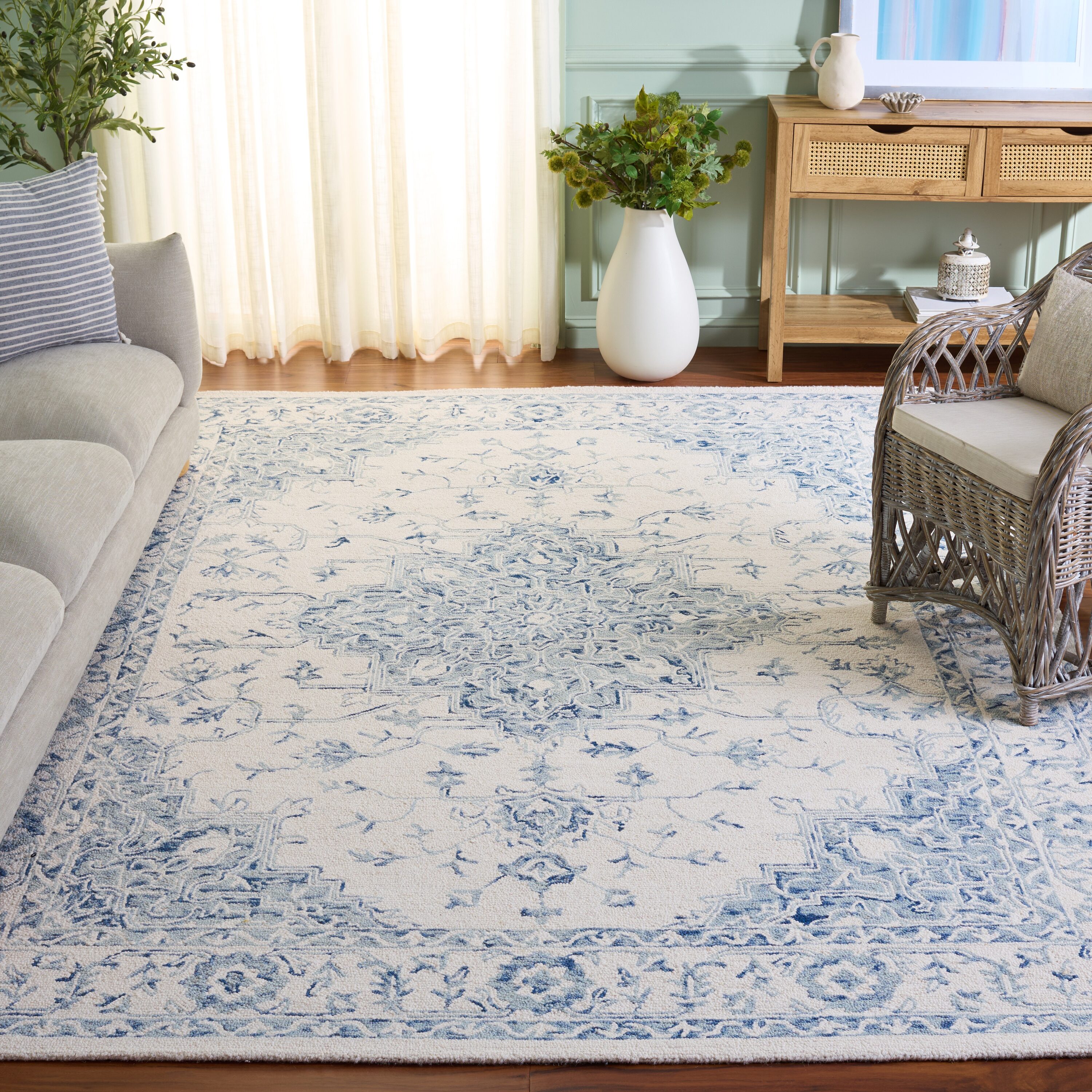 Metro 874M Blue Ivory 9in x 12in Rug