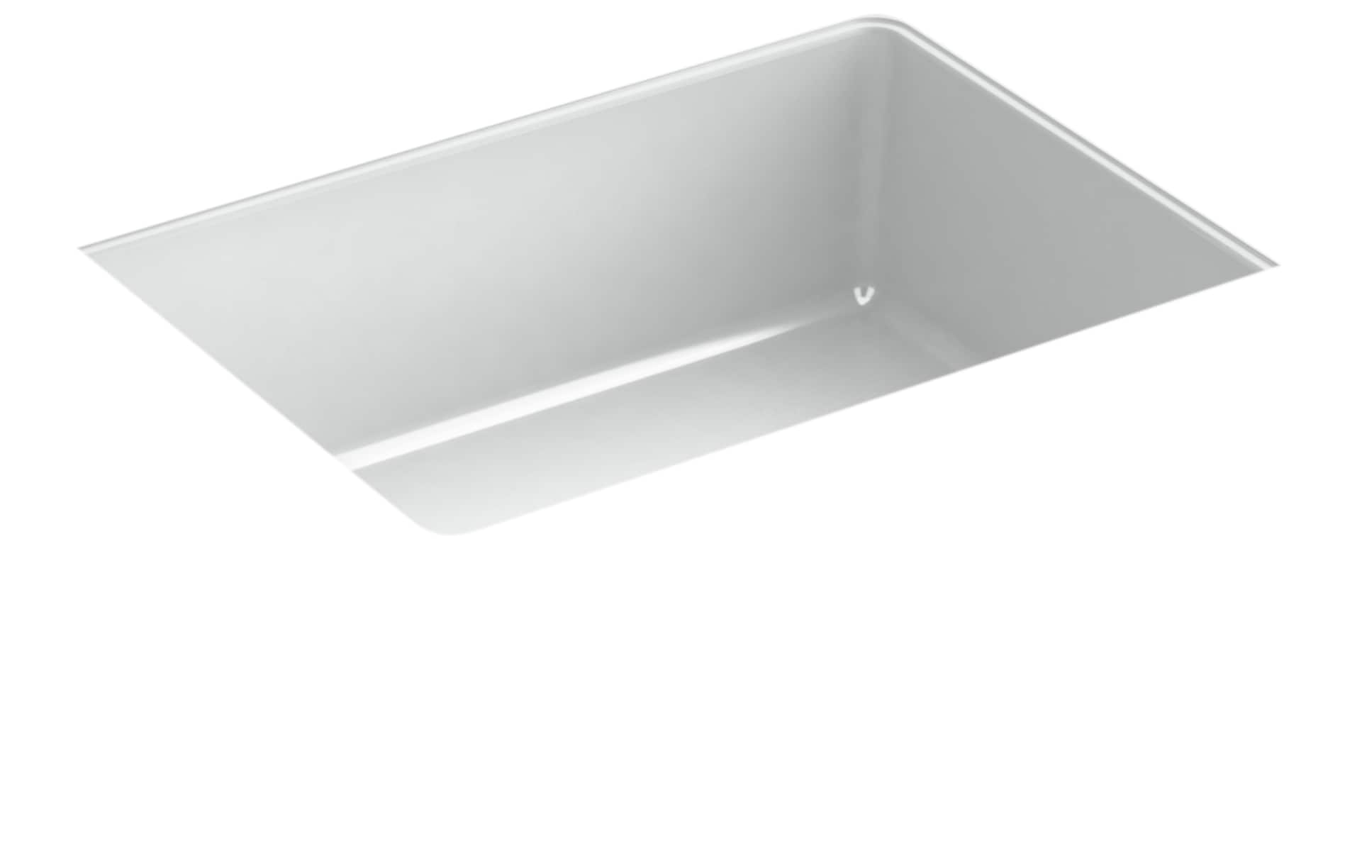 Verticyl 17" Ice Gray Ceramic Rectangular Undermount Bathroom Sink