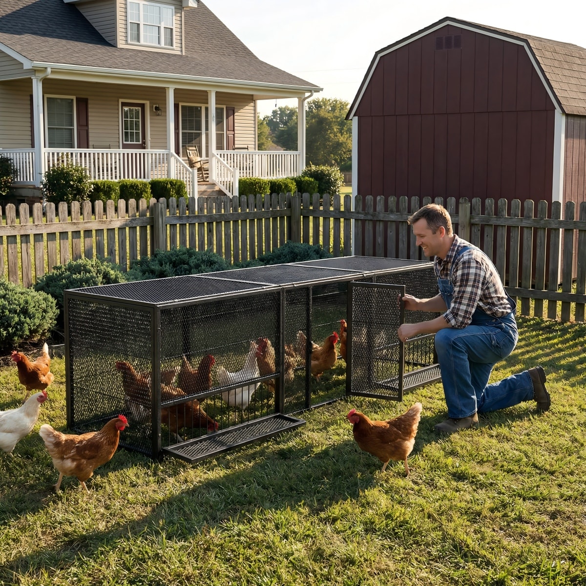 Dexmalle 83in Thickened Chicken Coop Durable Pigeon Cage Outdoor