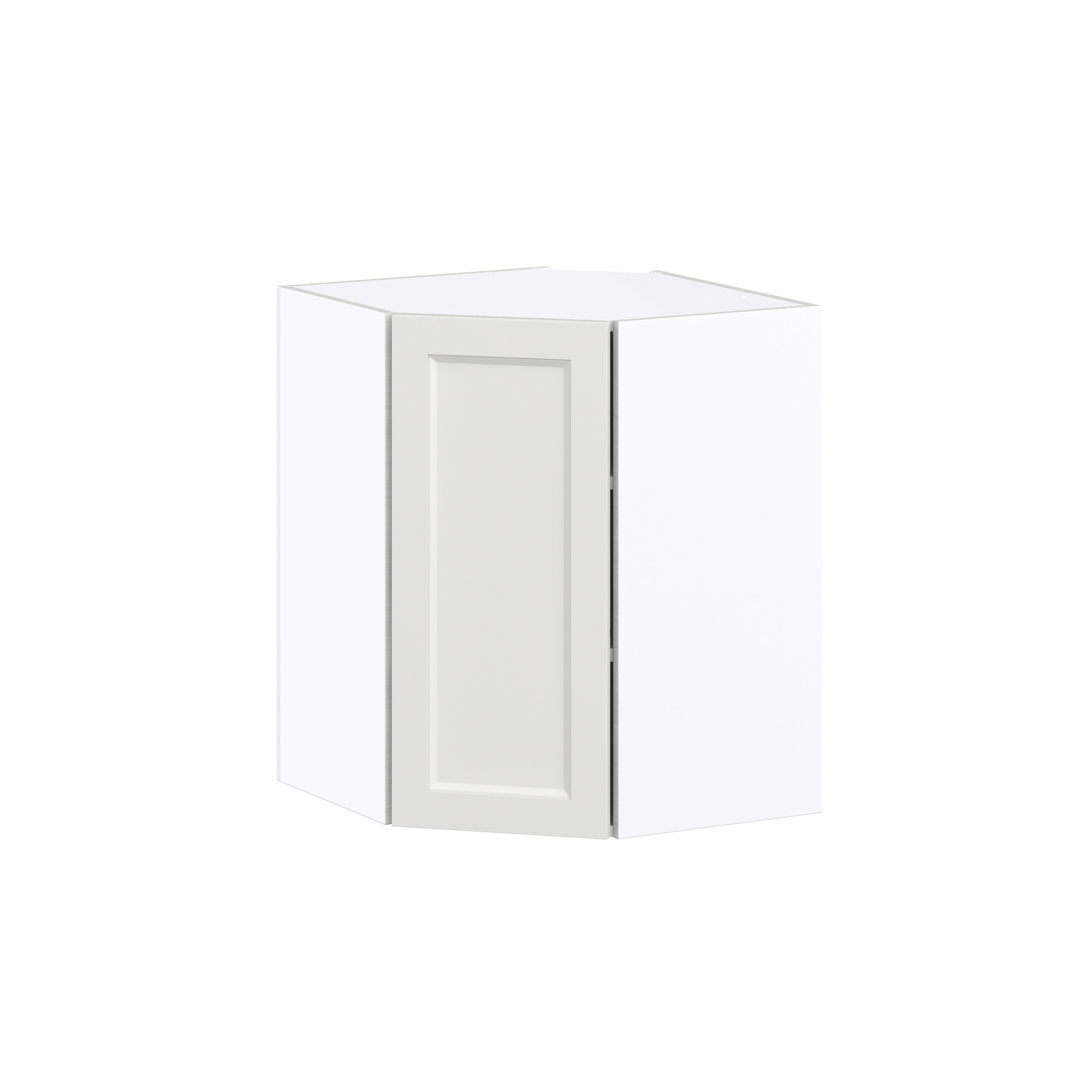 Hugo&Borg DSWA2430(L/R)-RI Riviera 24-in W x 30-in H x 14-in D Bright White Diagonal Diagonal Corner wall Fully assembled Cabinet (Recessed Panel Shaker)