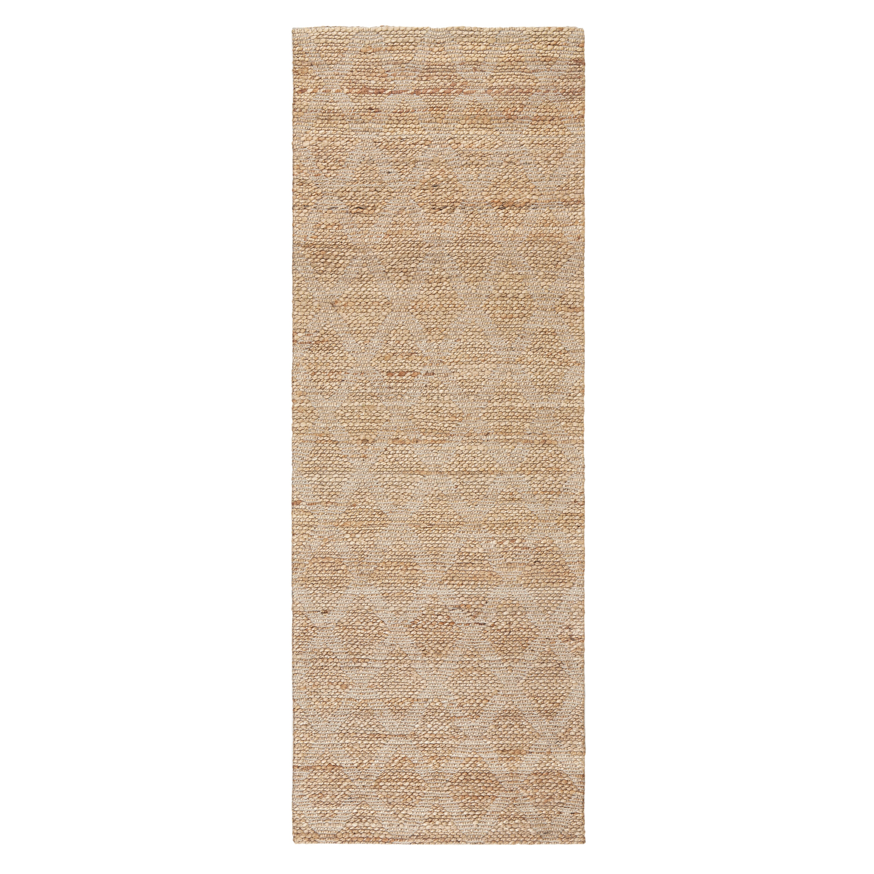 Town & Country Living 4-04-162 2 x 7 (ft) Loomed Polyester Natural Rectangular Indoor Geometric Runner rug