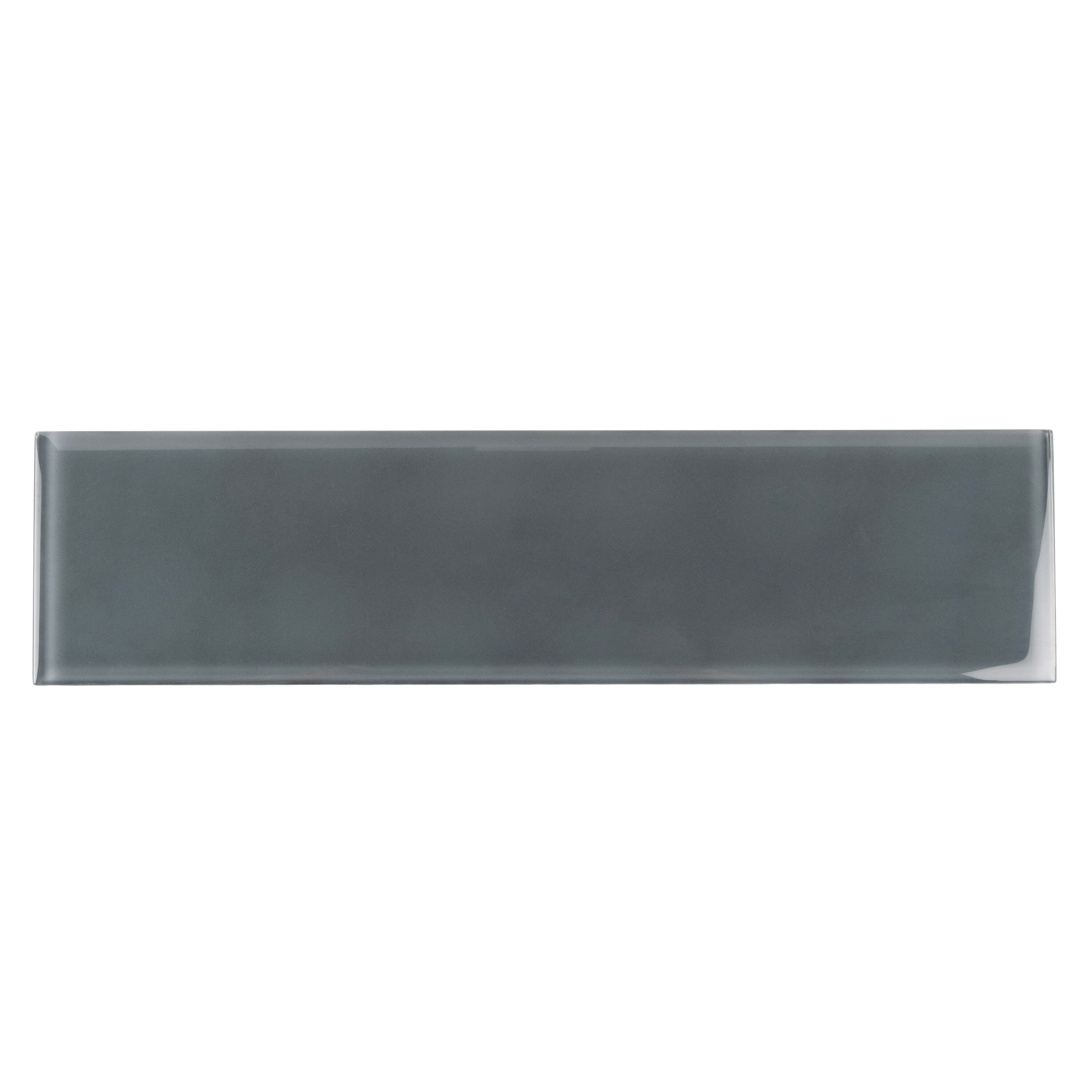 Apollo Tile APLA88097 4X16A Colorway Ash Gray 4-in x 16-in Glossy Glass Subway Wall Tile (5.33-sq. ft/ Carton)