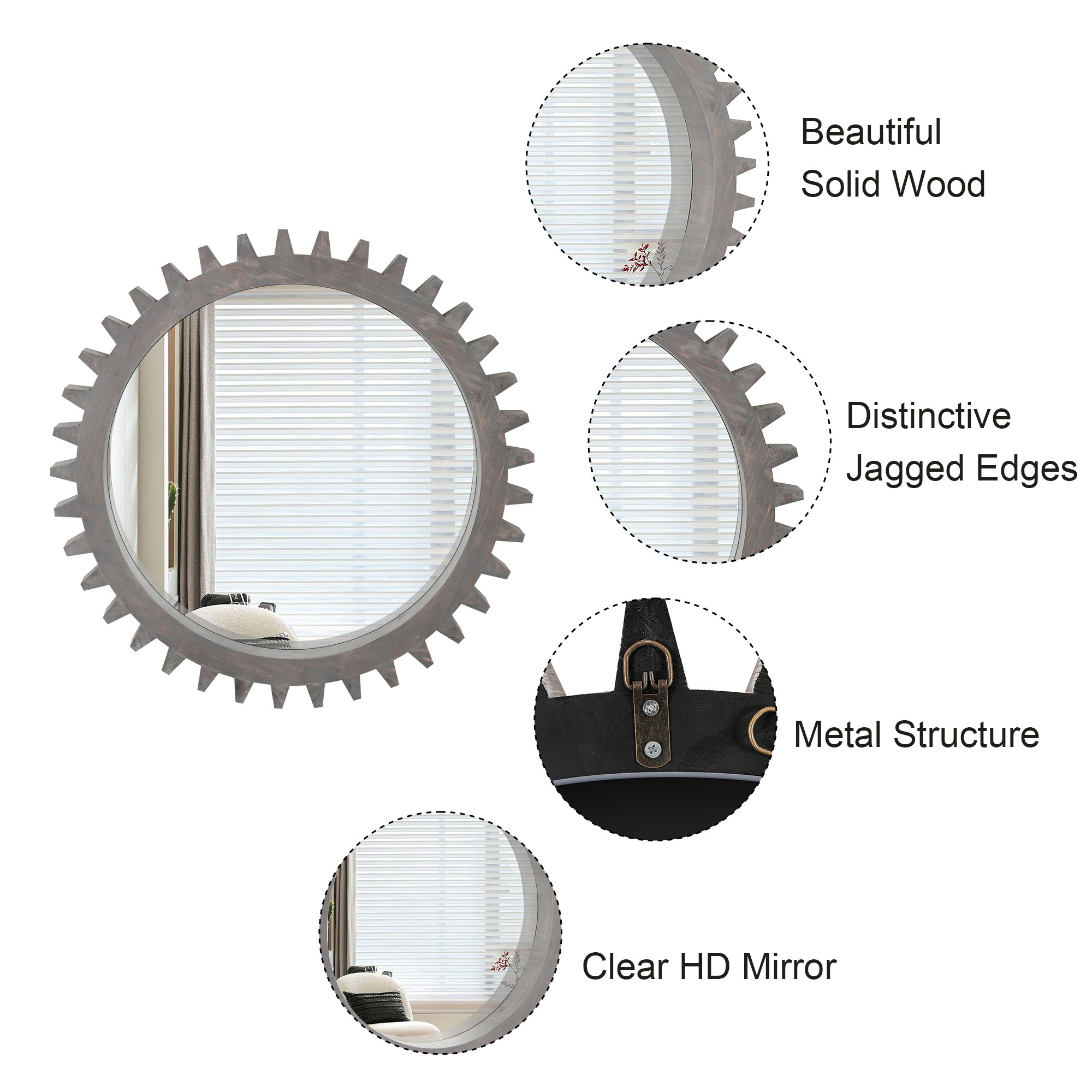 SINOFURN SYD240007DG Decor-Mirrors - View #3