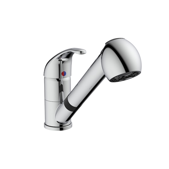 Keeney Polished Chrome 1-Handle Deck-Mount Pull-Down Handle Kitchen Faucet (Deck Plate Included) Keeney Polished Chrome 1-Handle Deck-Mount Pull-Down Handle Kitchen Faucet (Deck Plate Included)