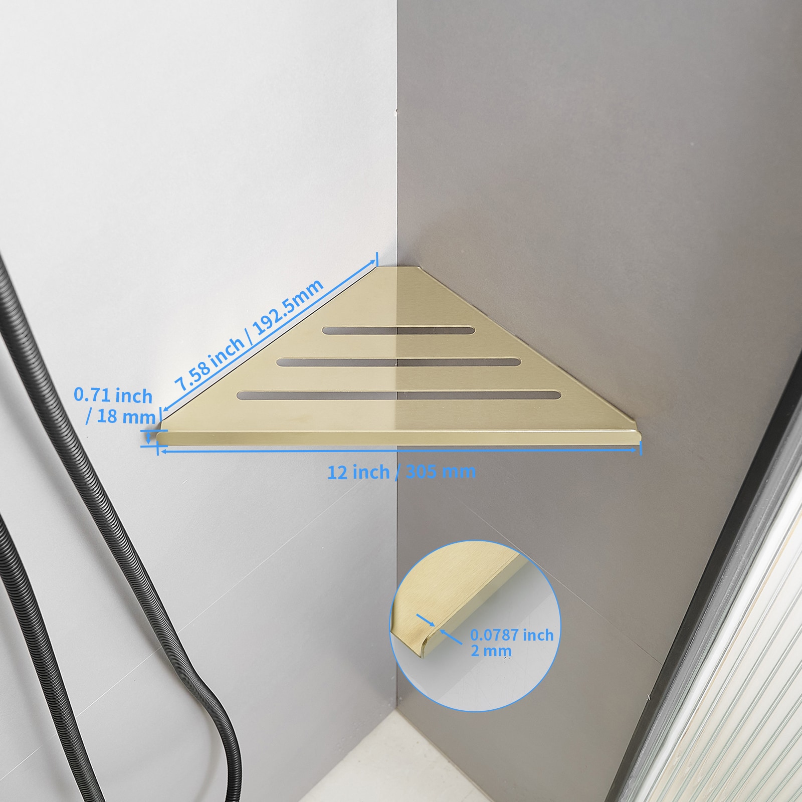 BWE A-91060-BG Bathroom-Shelves - View #9