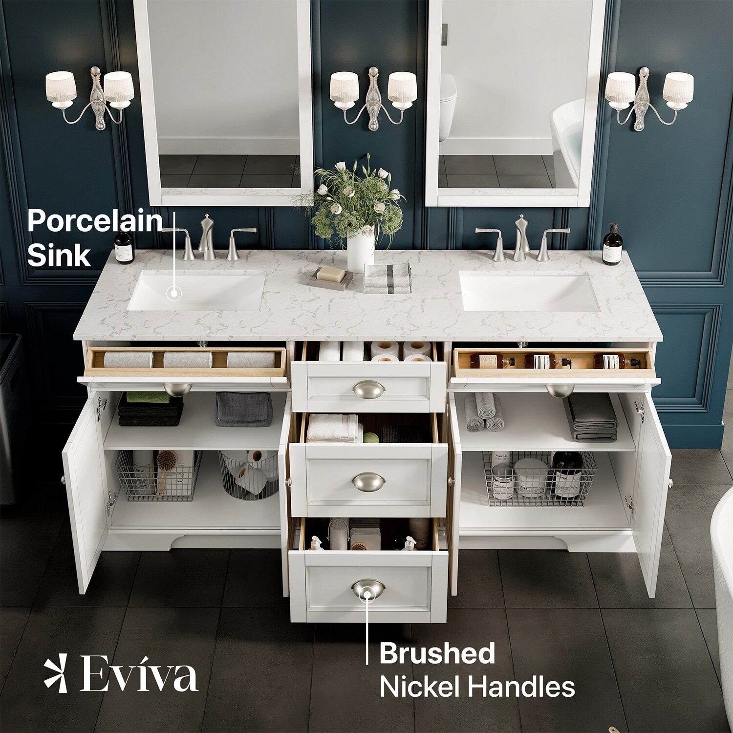 Eviva EVVN666-72WH Bath-Vanity-Combo - View #3