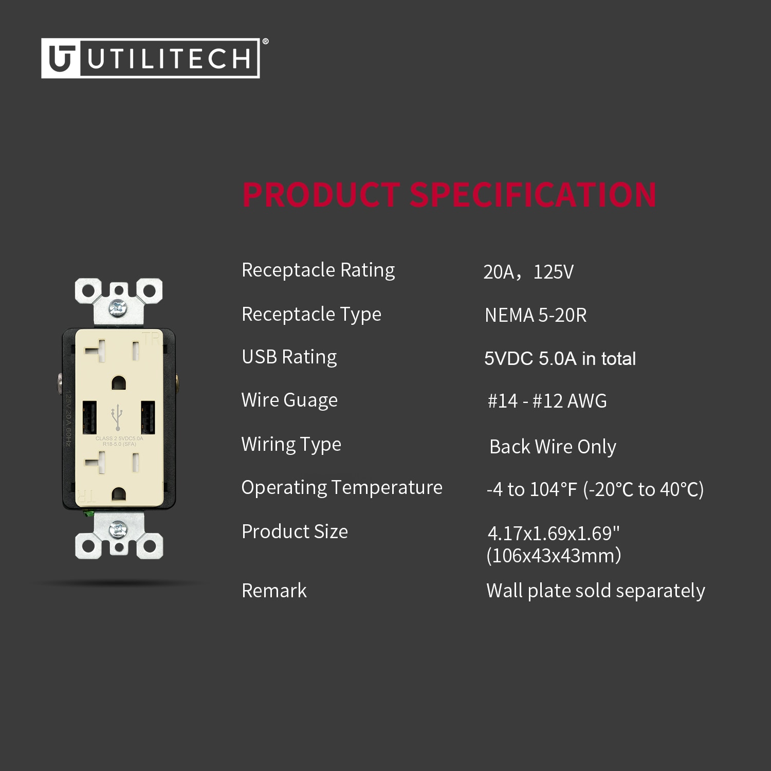 Utilitech R1820D50AA-LA2 receptacles - View #6