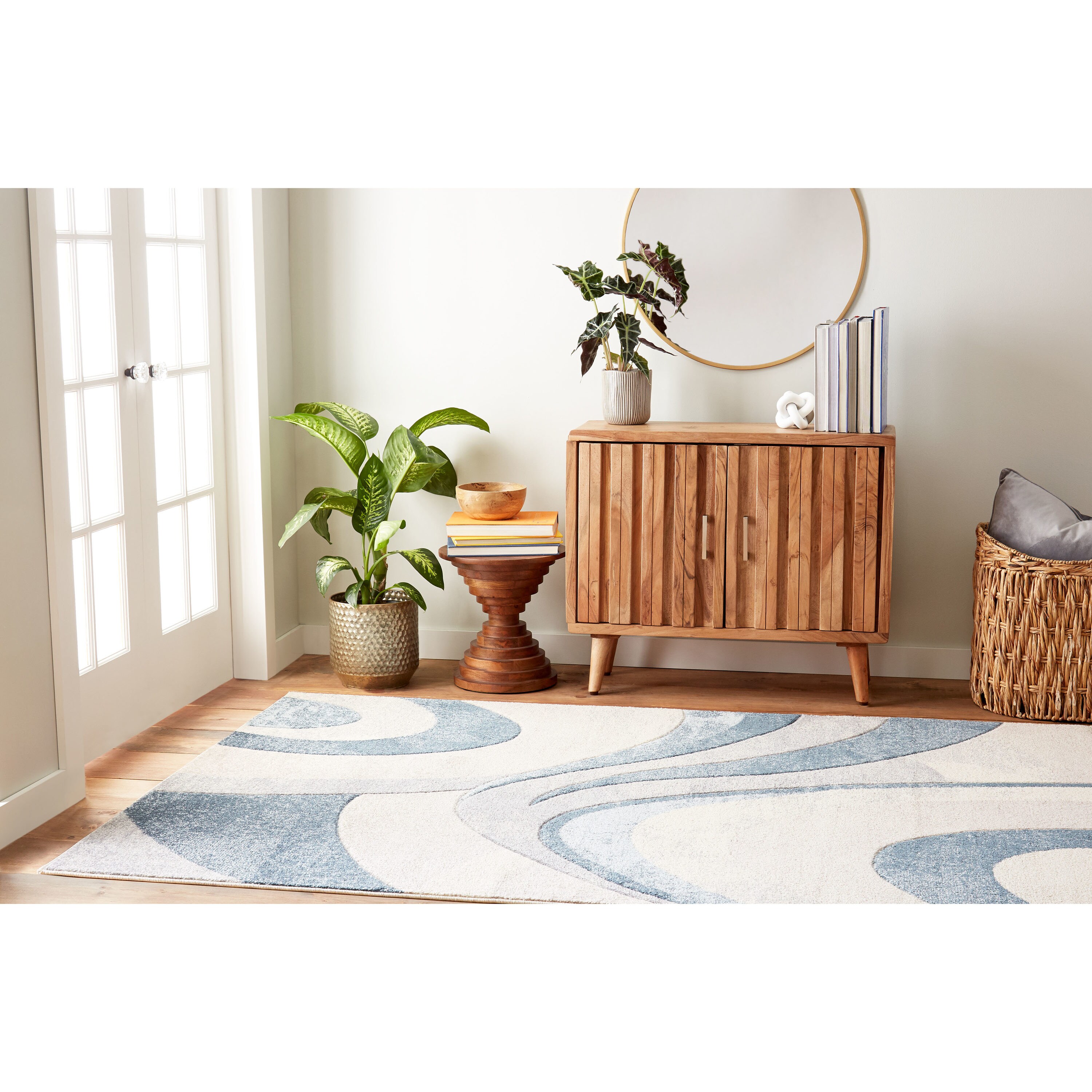 Home Dynamix Tribeca Slade 6 x 9 Blue Indoor Area Rug in the Rugs