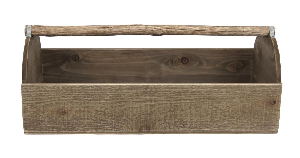 Cheung's 5167 Trays and Caddies 10.5-in x 23.75-in Brown Rectangle Serving Caddy