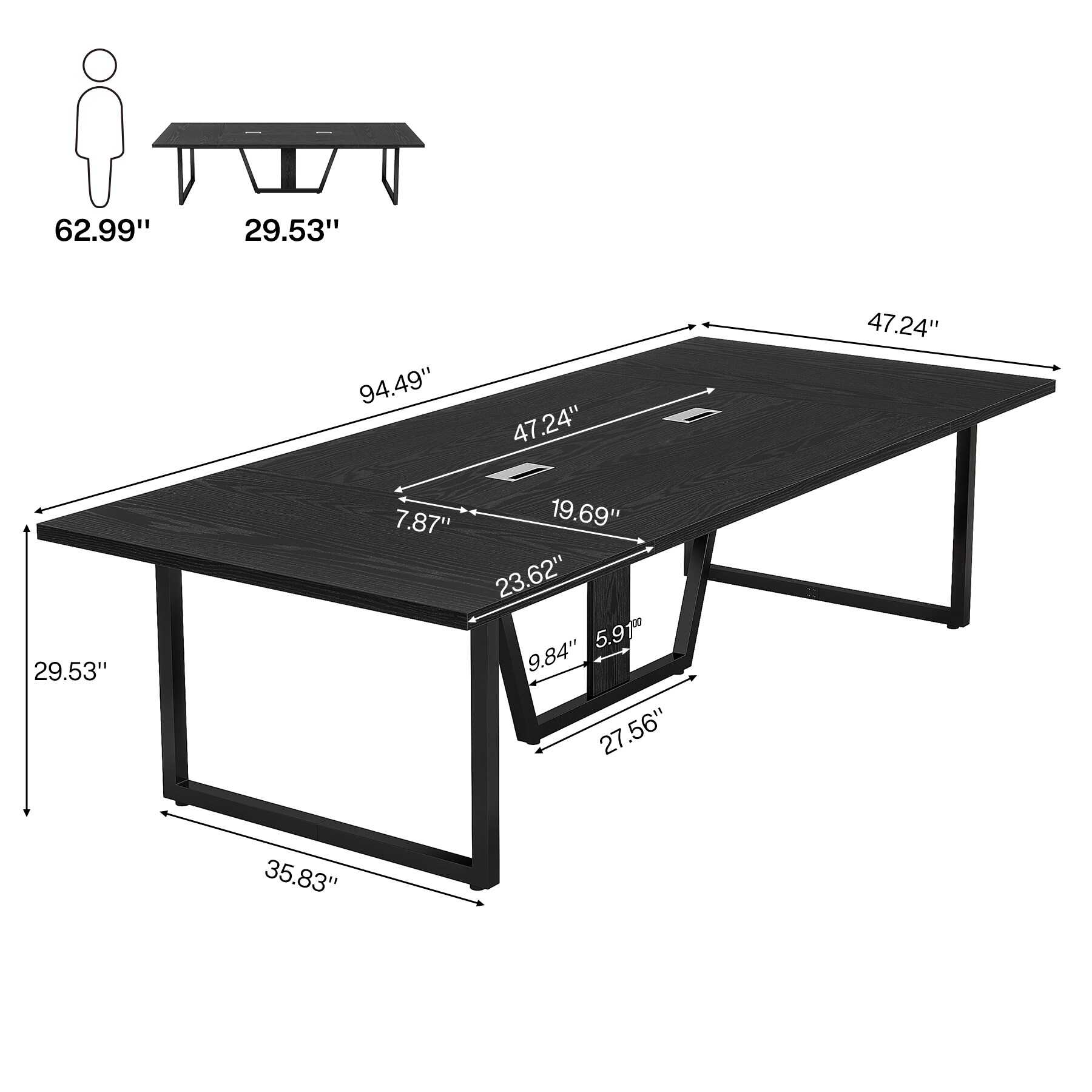 Tribesigns LWFD-XK00743 Office-Tables - View #3
