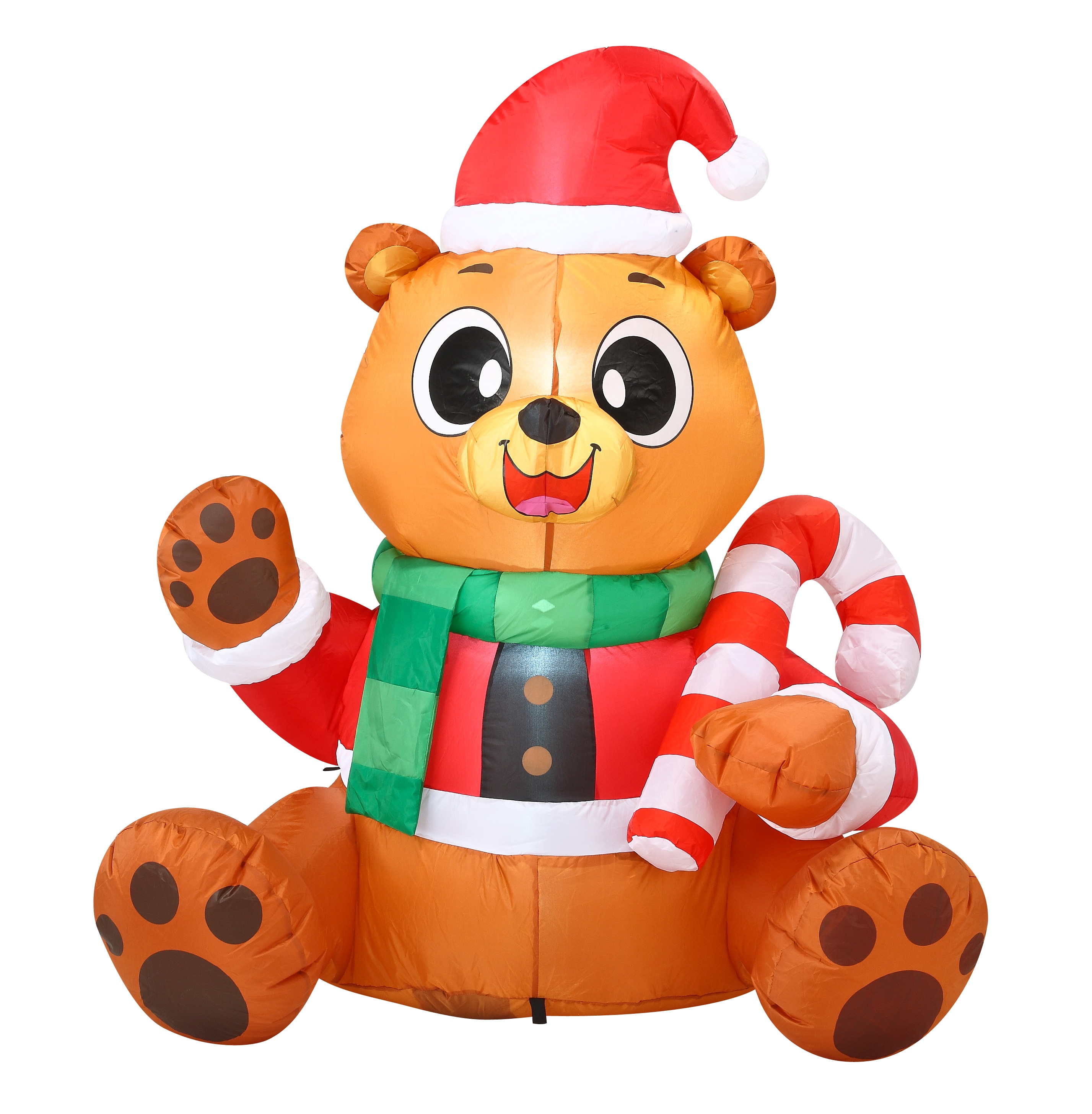 Joiedomi 4-ft Lighted Teddy Bear Christmas Inflatable at Lowes.com