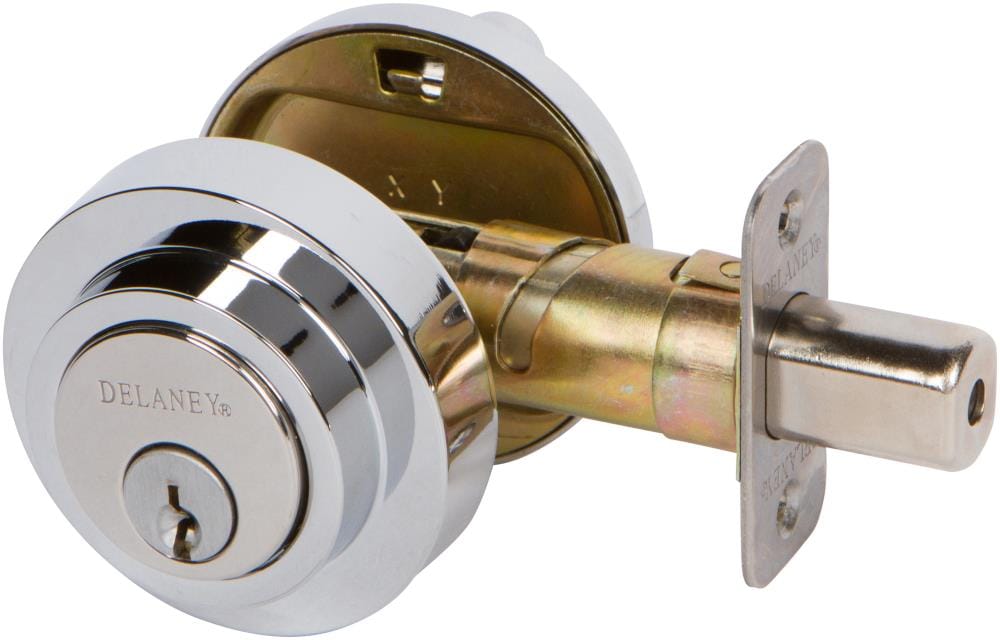 Delaney Hardware 345006 Delaney Delaney Polished Chrome Single Cylinder Deadbolt