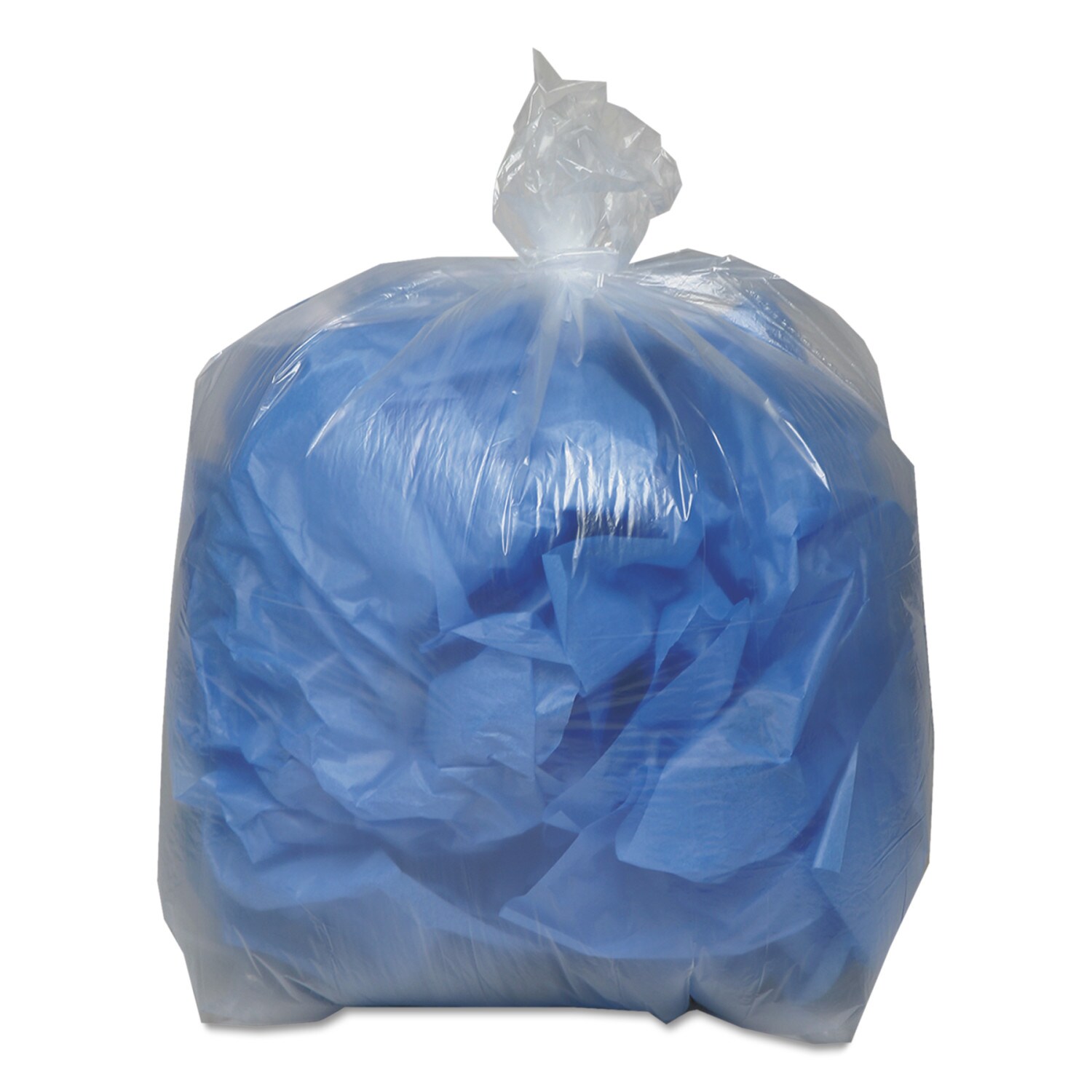 Plasticplace 18 Gallon Recycling Bags, 1.2 Mil, Clear, case of 200 bags