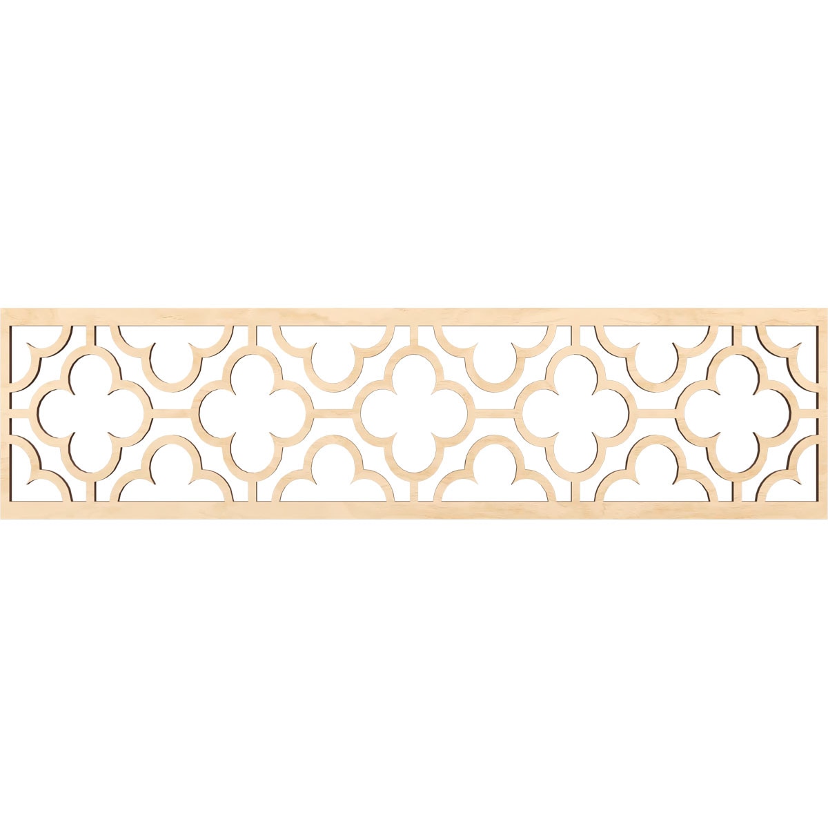 Ekena Millwork MLDB12X47CHIBI Chicago Fretwork Flat Trim 12-in x 3.92-ft Birch Brown Unfinished 2156198 Pierced Wall Panel Moulding