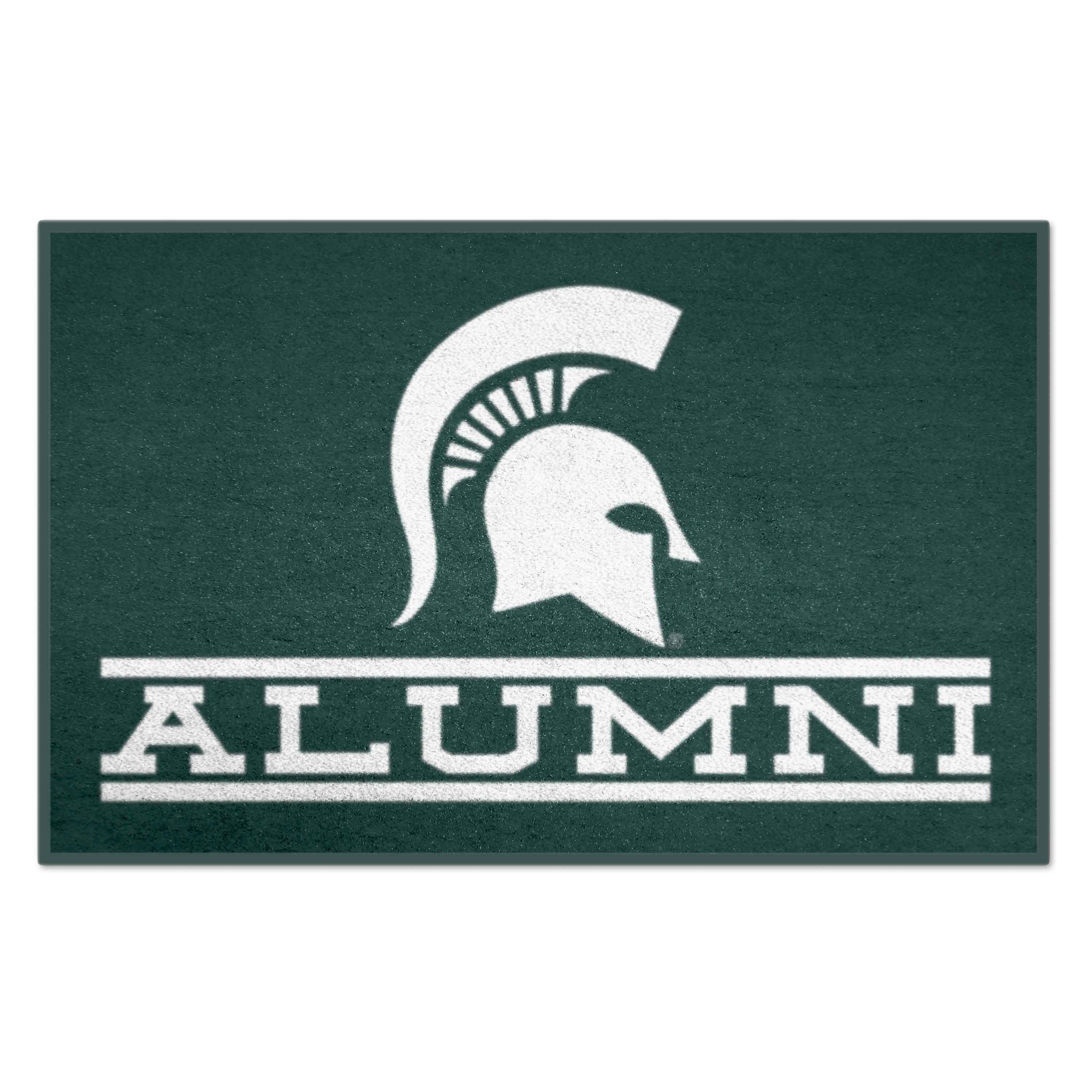 FANMATS 18342 Michigan State Spartans 30-in x 19-in Green Nylon Indoor or outdoor Decorative Sports Door Mat
