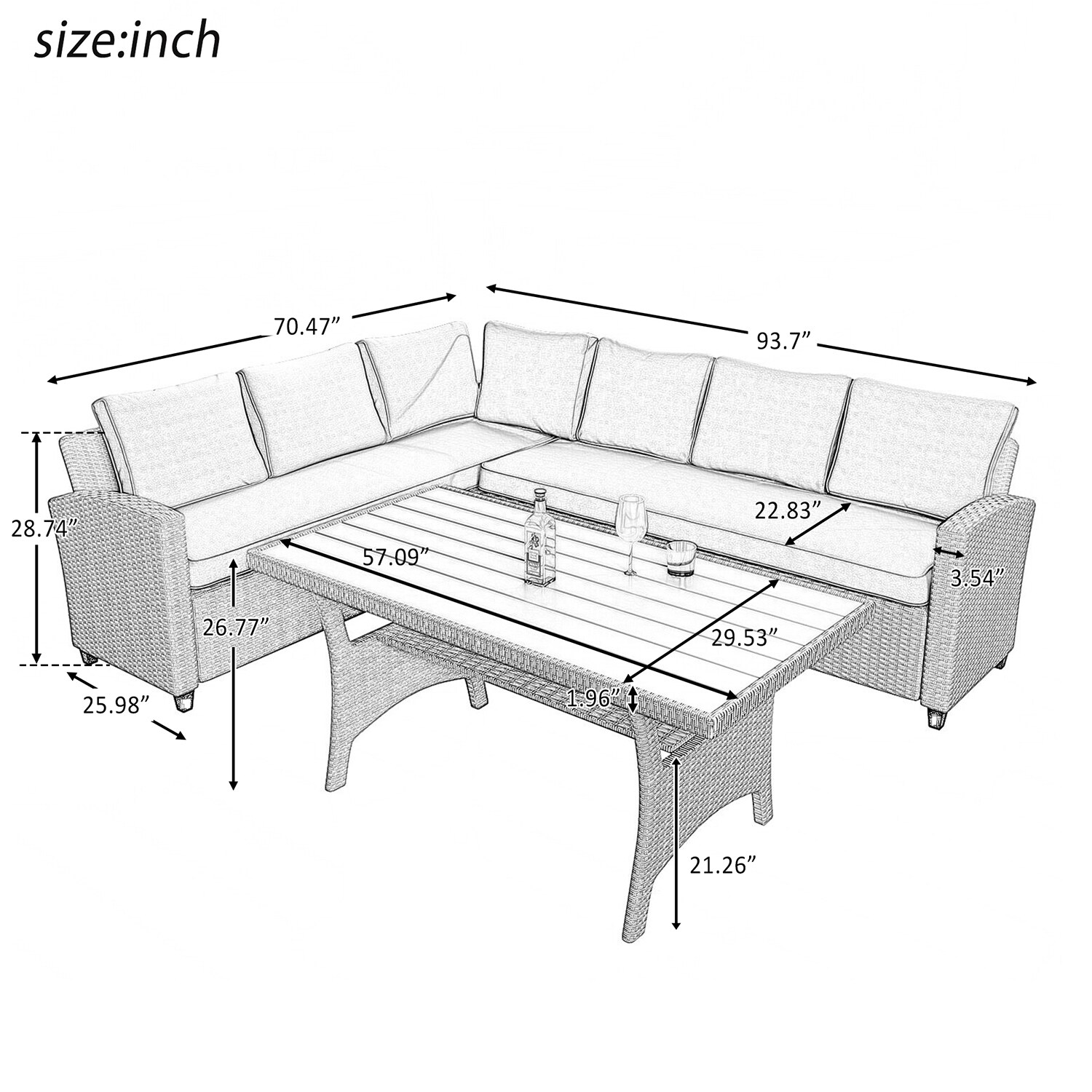 SINOFURN SYA020106GY Patio-Dining-Sets - View #9