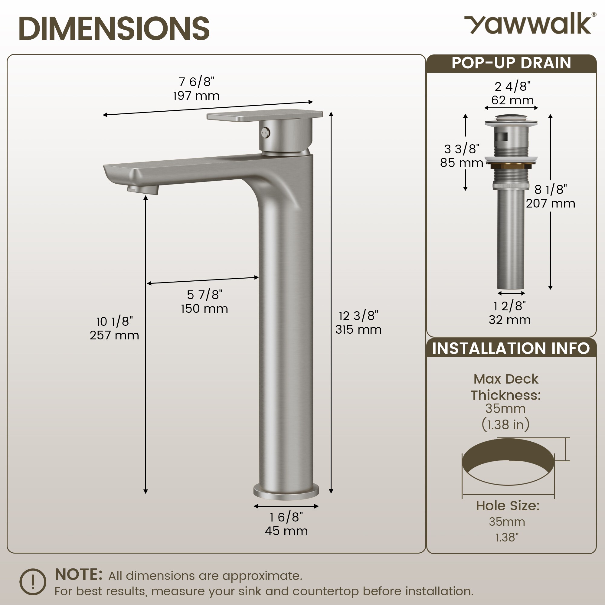 YAWWALK Y11W21-BN-1 Lavatory-Faucets - View #10