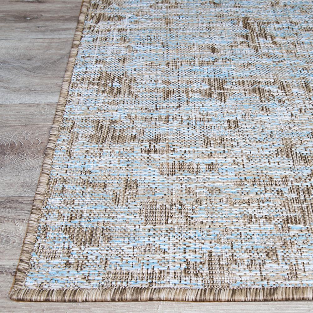 Sand-Ivory Charm Timboon 2' x 7'6" Synthetic Runner Rug