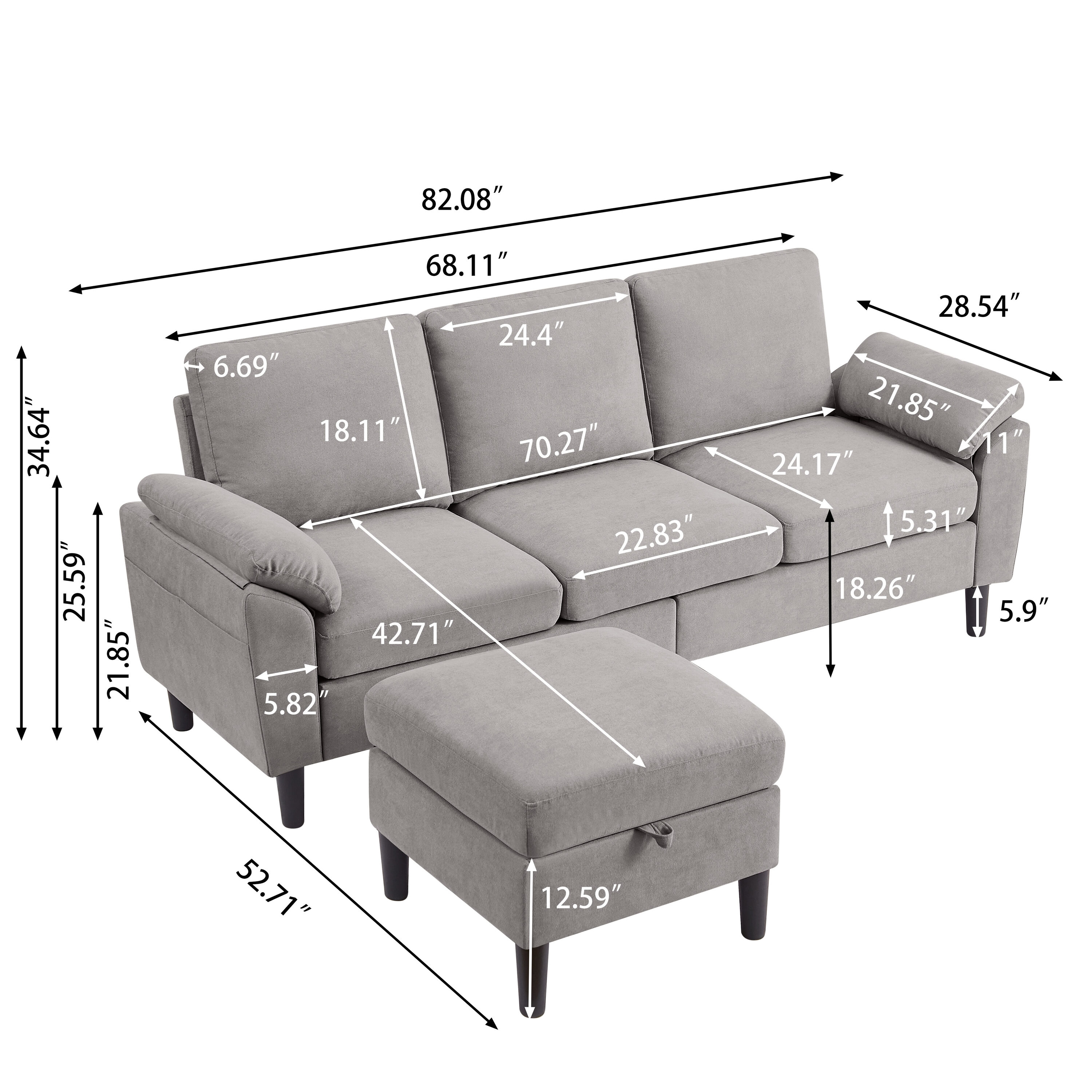 Jarenie YMX33LG Sofas-Loveseats - View #4