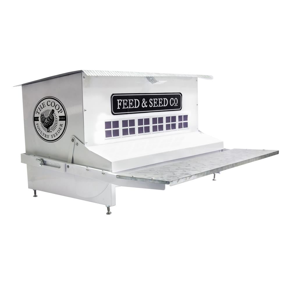 30-lb White/Powder Coated Steel Treadle Feeder in the Livestock