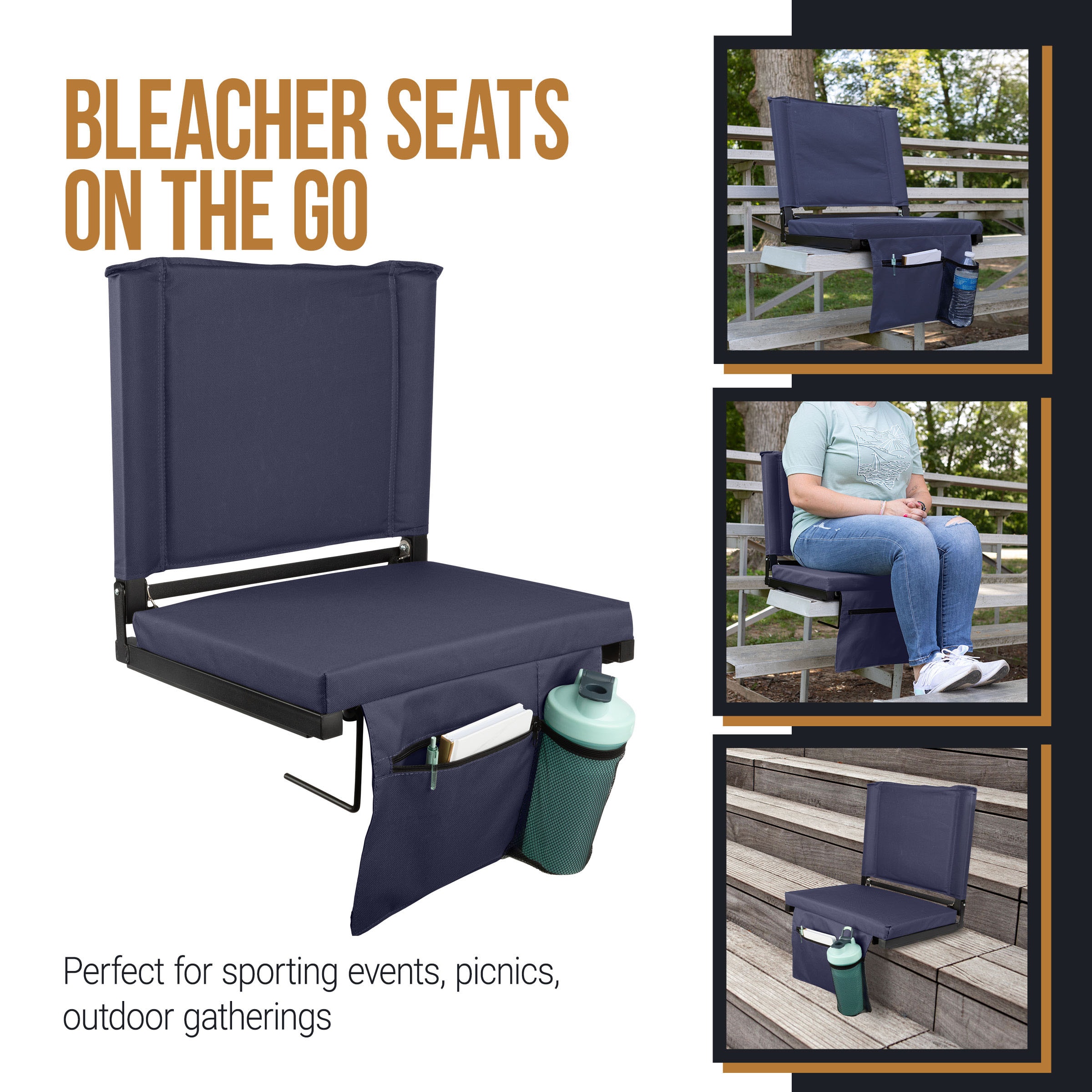 Home-Complete HC-3003-NVY Bleacher-Cushions - View #10