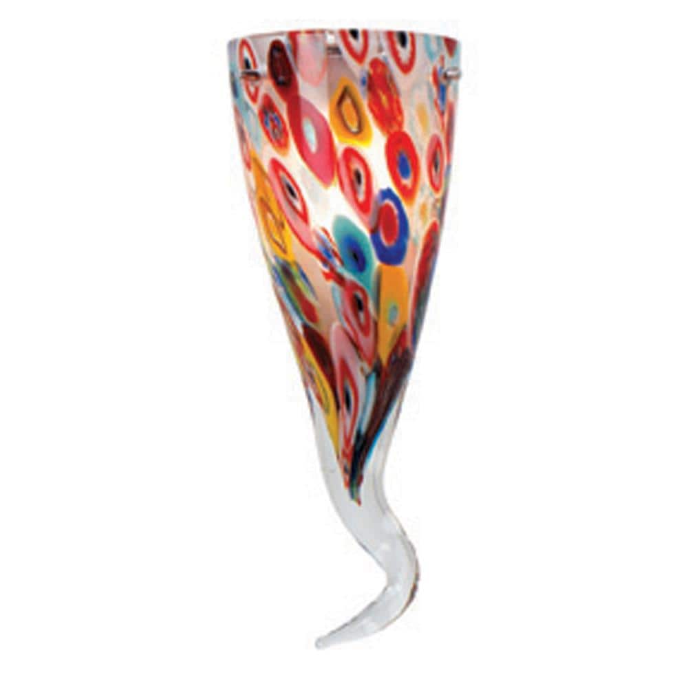 Access Lighting 960RJ-MTI Little Horn 8.25-in x 3-in Multi Color Pendant Light Shade fitter