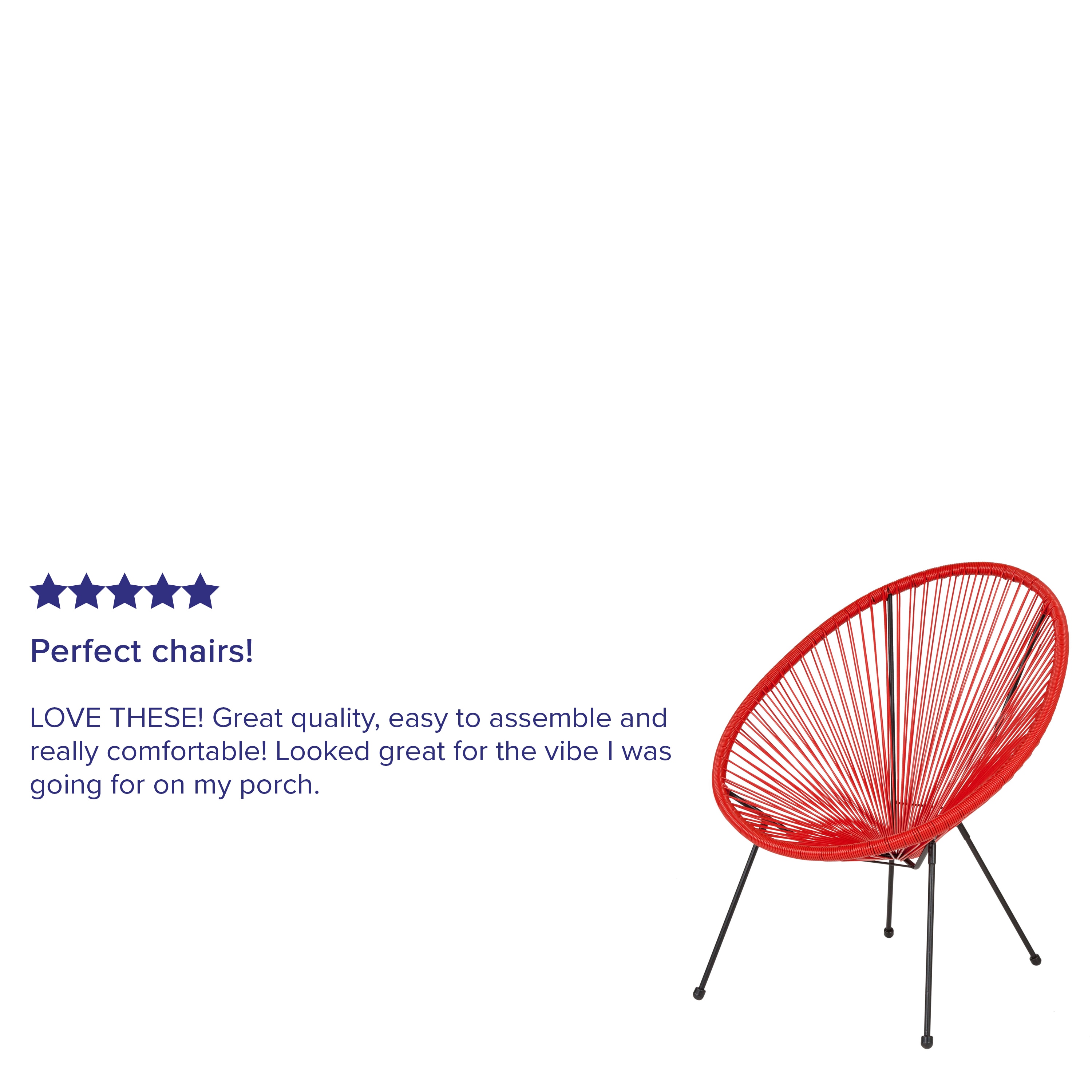 Valencia Oval Take Ten Red Rattan Papasan Lounge Chair