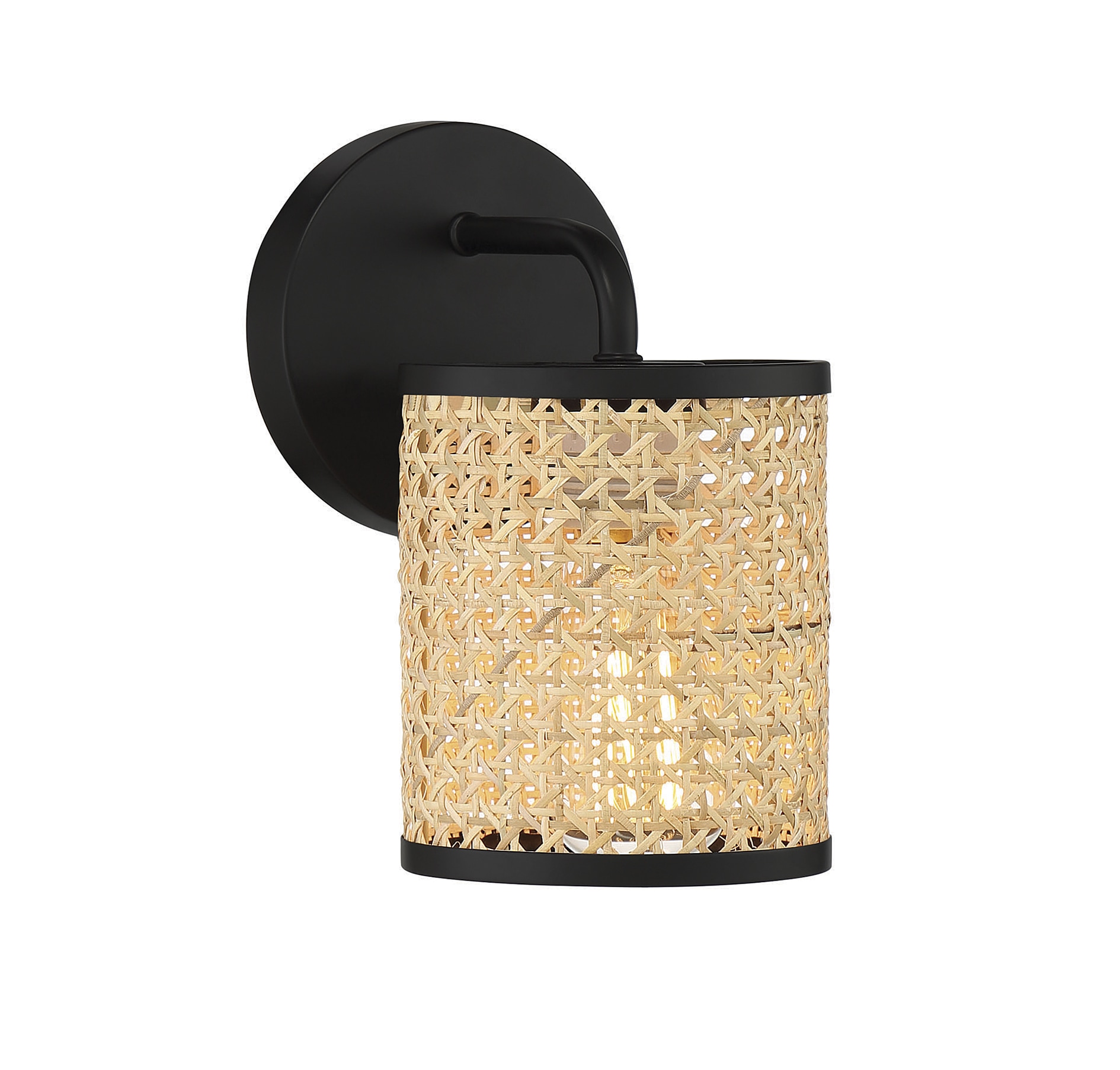 Savoy House 9-1648-1-89 Jaylar 5-in W 1 -Light Matte Black Bohemian/global Wall Sconce