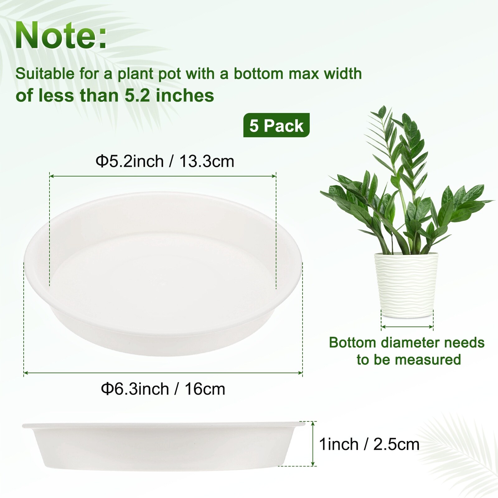 Unique Bargains S26081901UX1944 Plant-Saucers - View #3