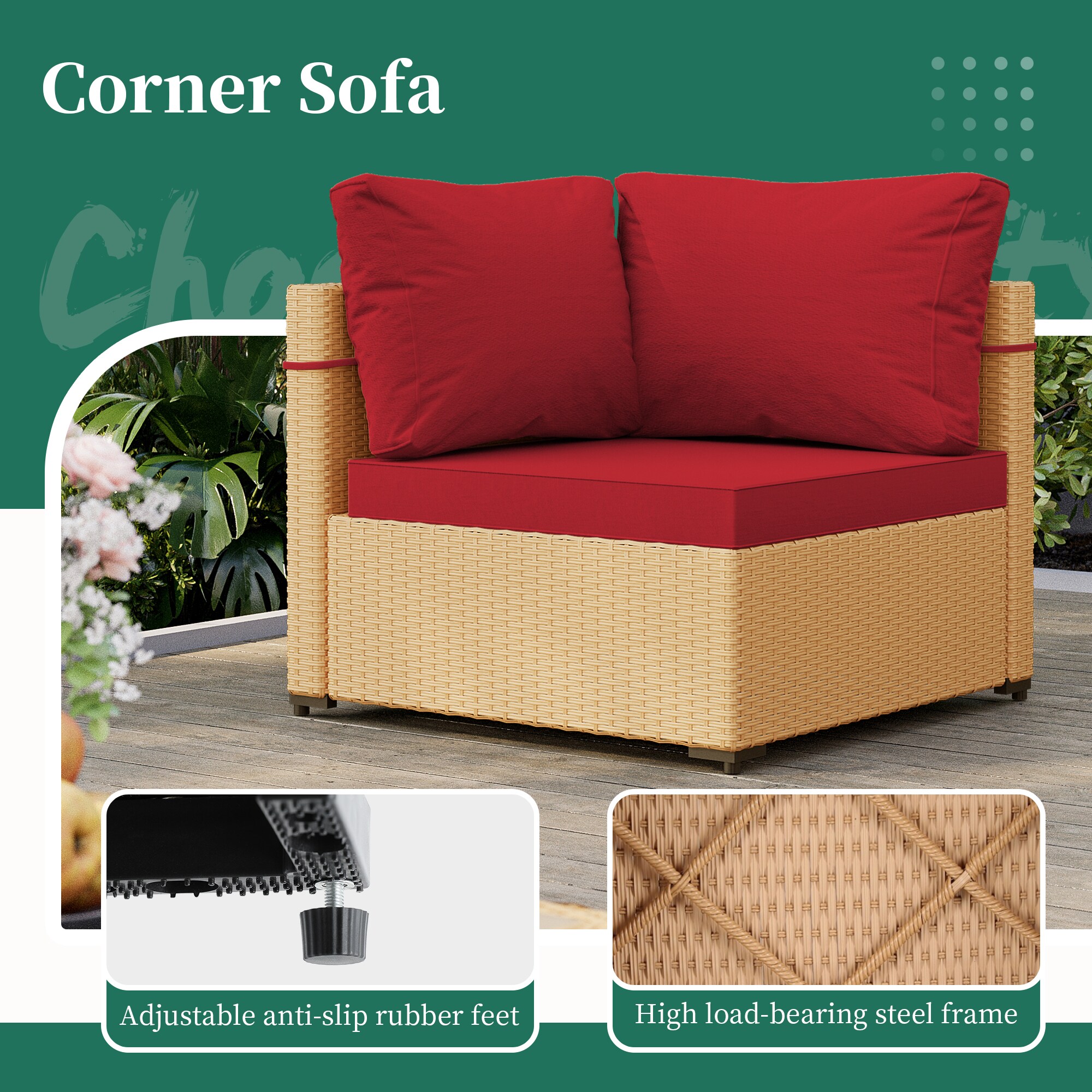 UPHA TBBE-ABC-RED Patio-Conversation-Sets - View #5