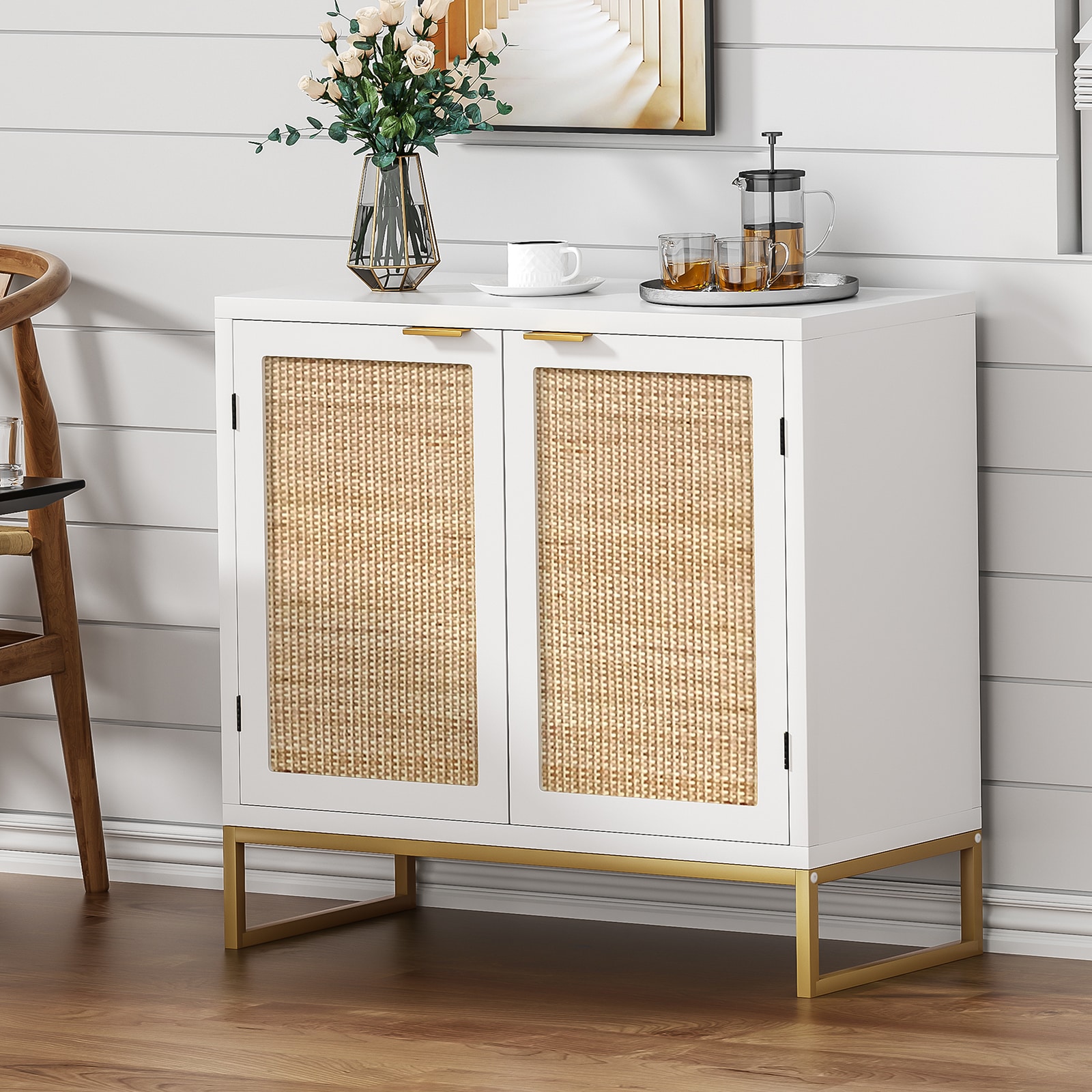 Delarpo H0013 Contemporary/Modern White Sideboard