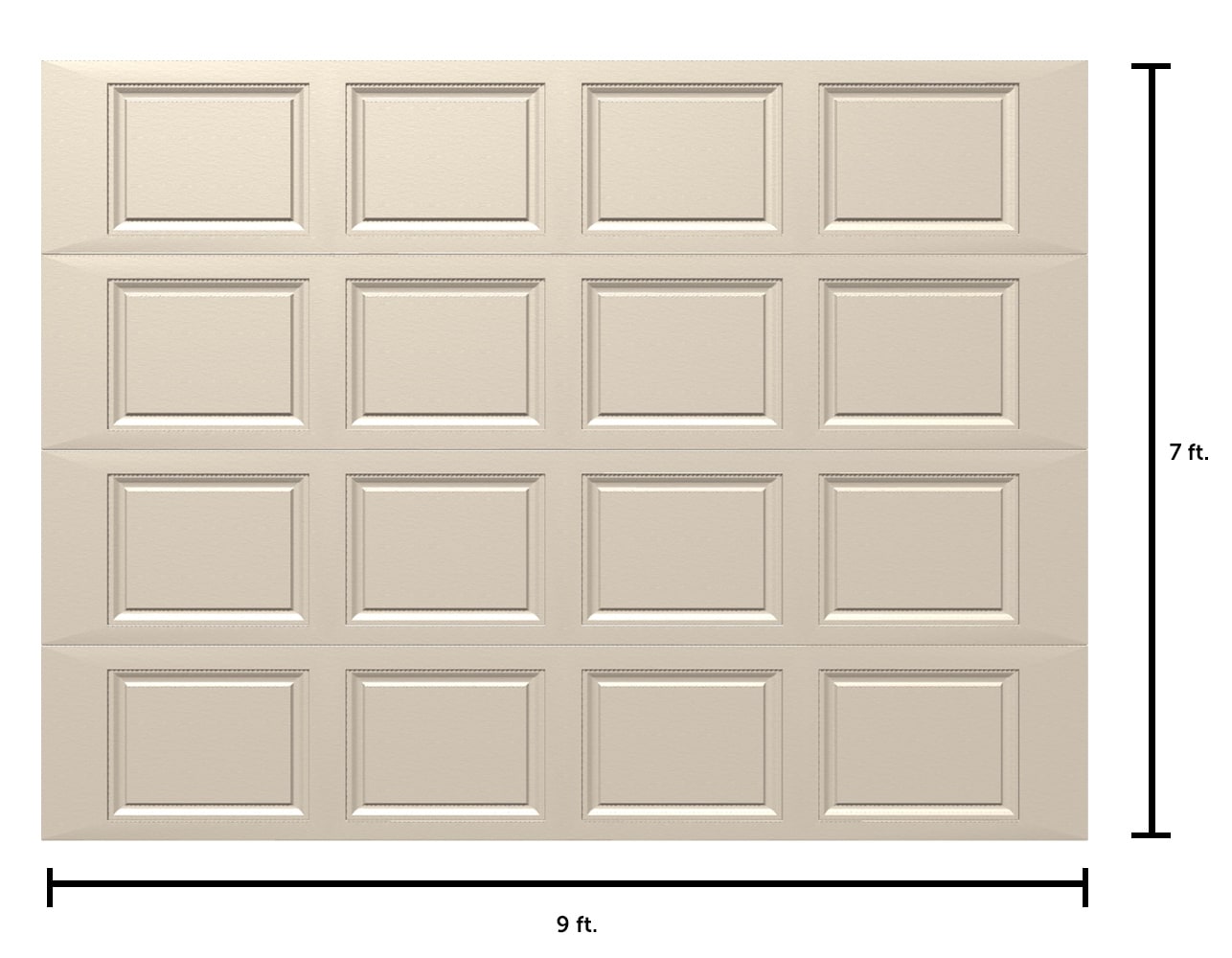 Wayne Dalton Classic Steel Model 9100 9-ft x 7-ft Insulated Almond Single Garage Door