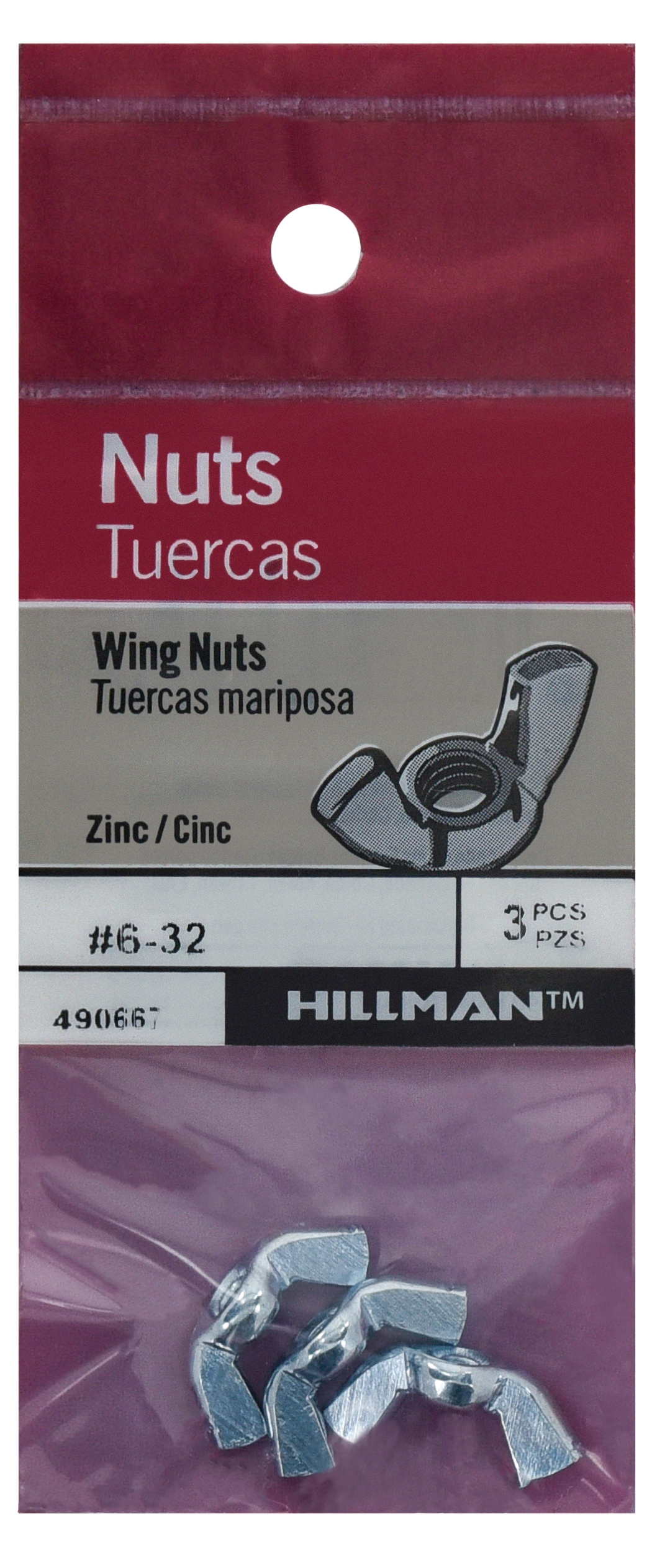 Hillman #6 x 32 Zinc-plated Steel Forged Nut 3 -Count #490667