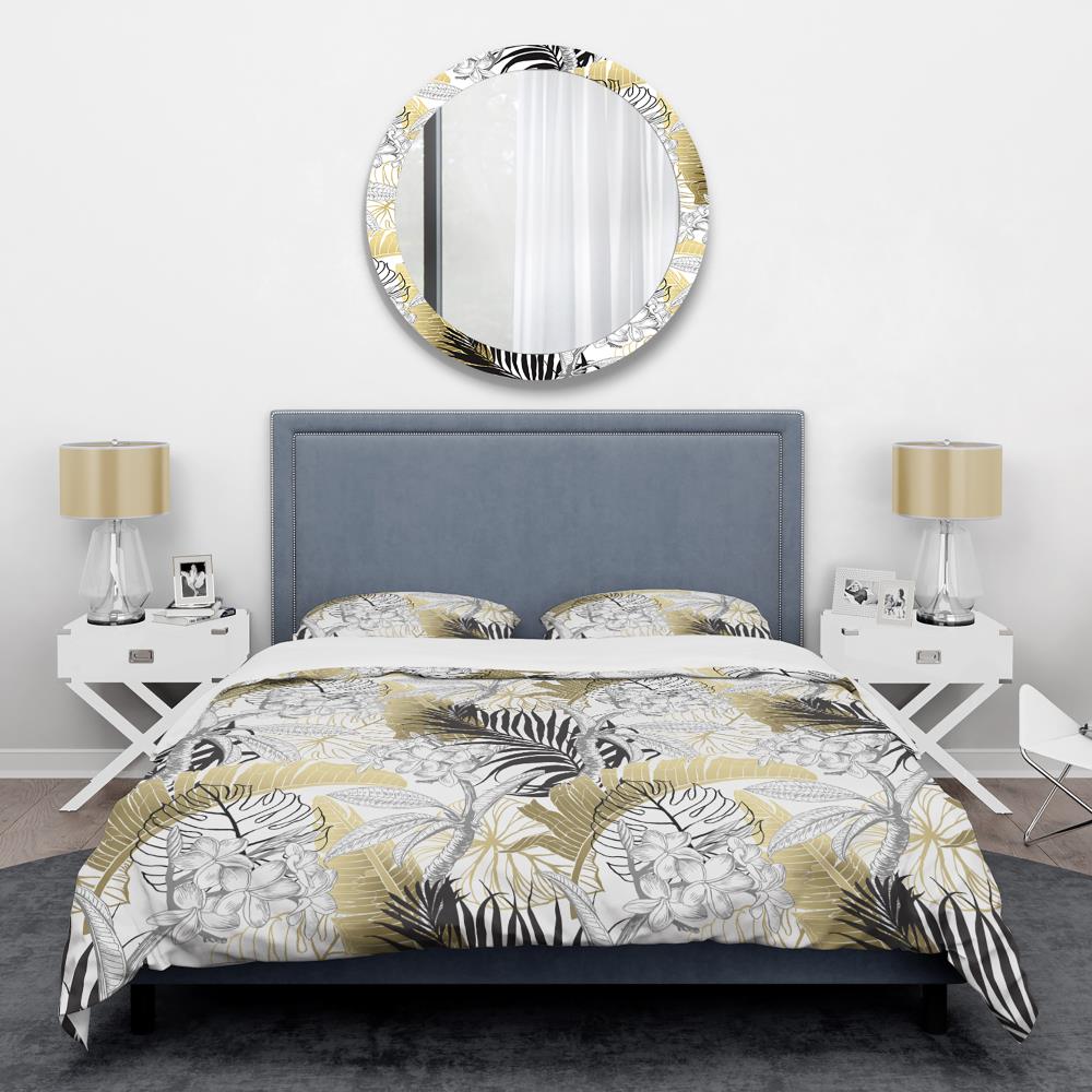Designart BED24372-T 3 -Piece Gold Twin Duvet cover Set
