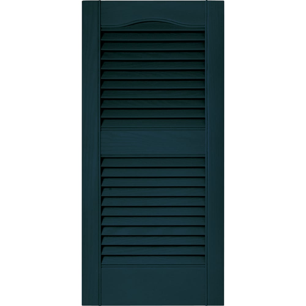 Vantage V1711431166 14.563-in W x 30.75-in H Indigo Blue Louvered Exterior Shutters ( 1 -Pack )