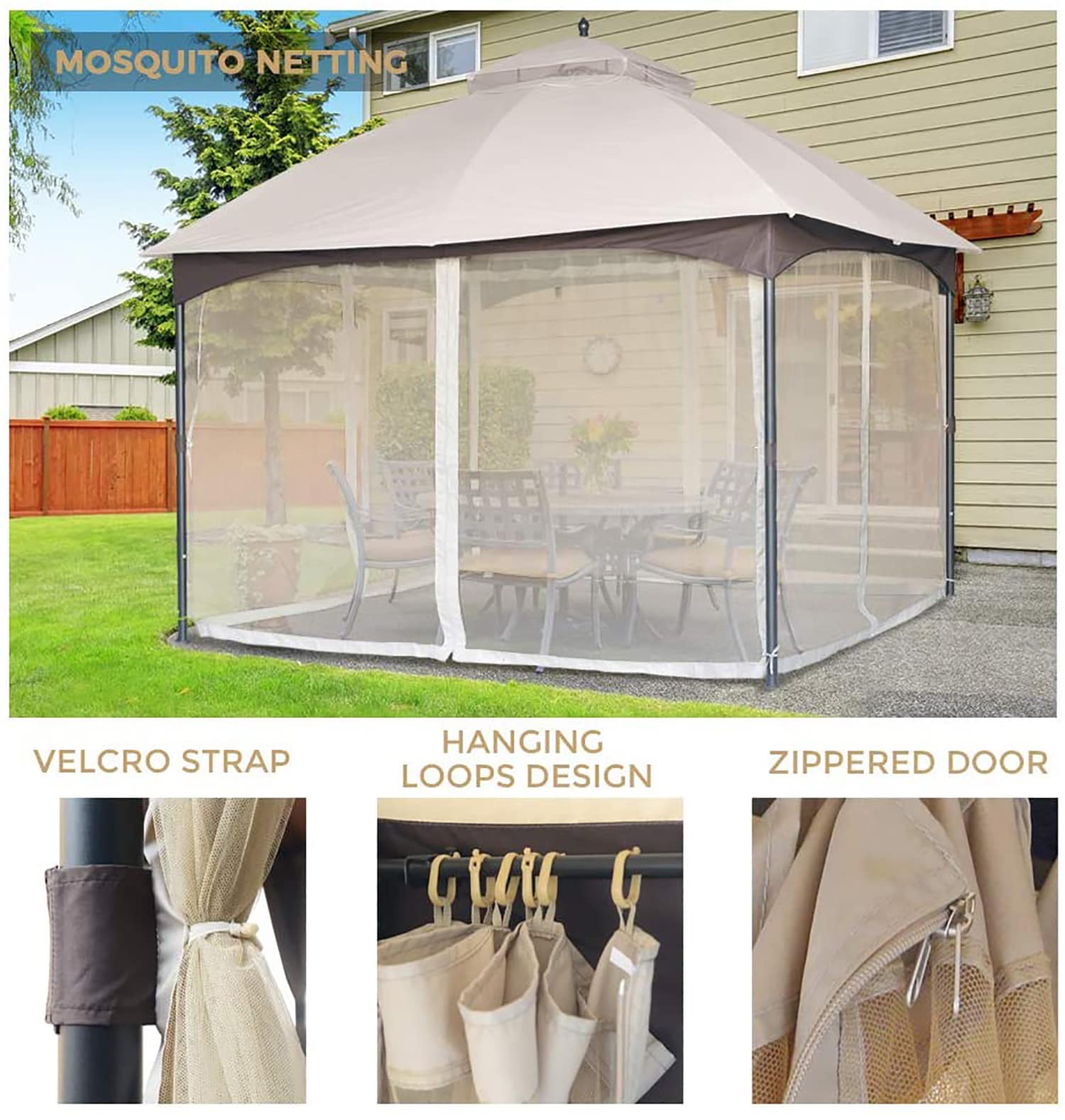 GZMR GZ-W2259G87 Wood-Resin-Gazebos - View #10