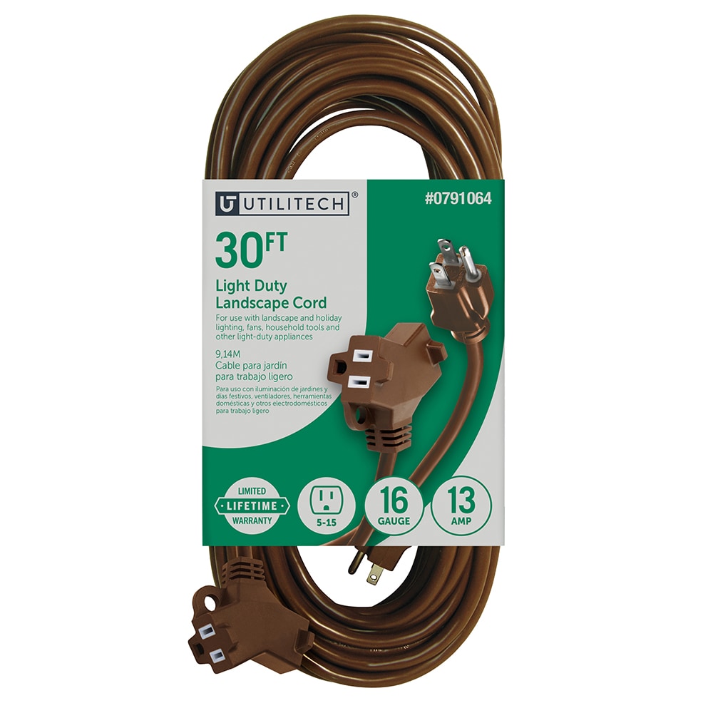 PRIME Y cords 30-ft 16/3-Prong Outdoor Sjtw Light Duty General Extension  Cord in the Extension Cords department at