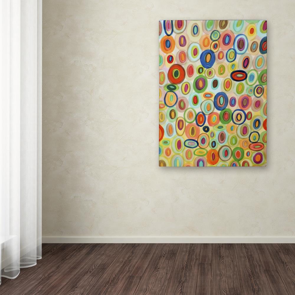 Trademark Fine Art ALI0904-C2432GG Framed 32-Inches H x 24-Inches W Abstract Canvas Print