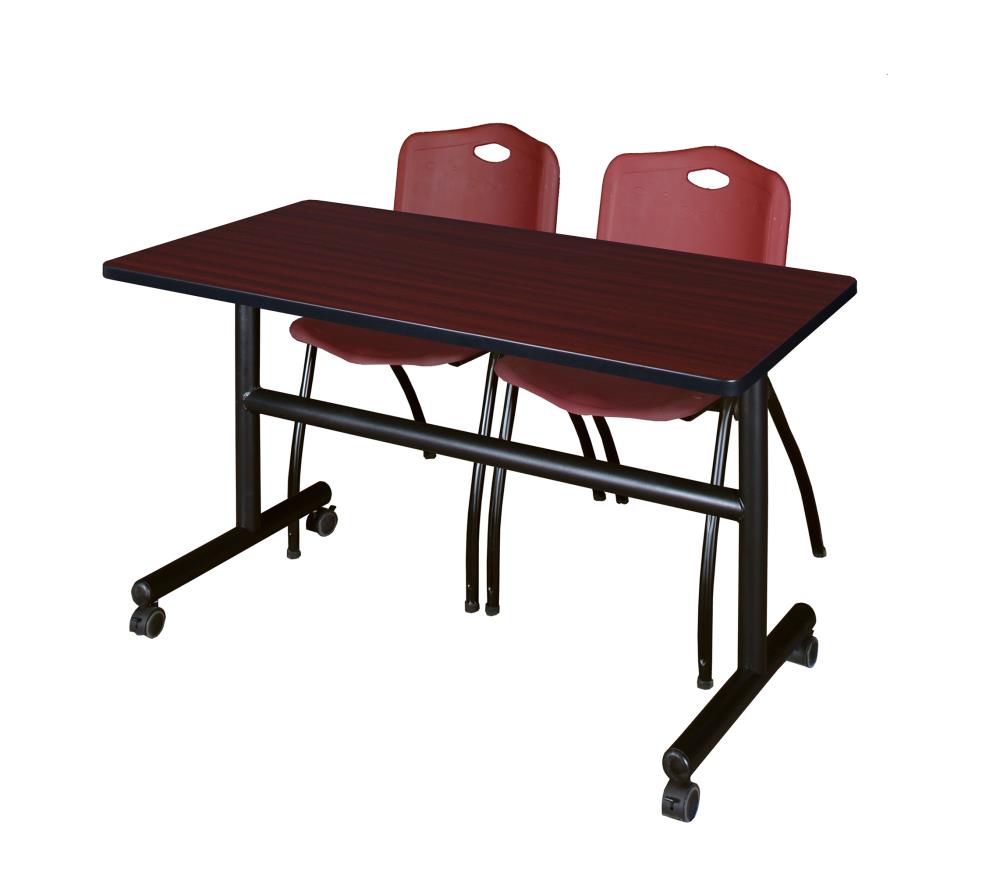 Regency MKFT4830MH47BY Training Brown 4-Person Training Table (48-in W x 29-in H)