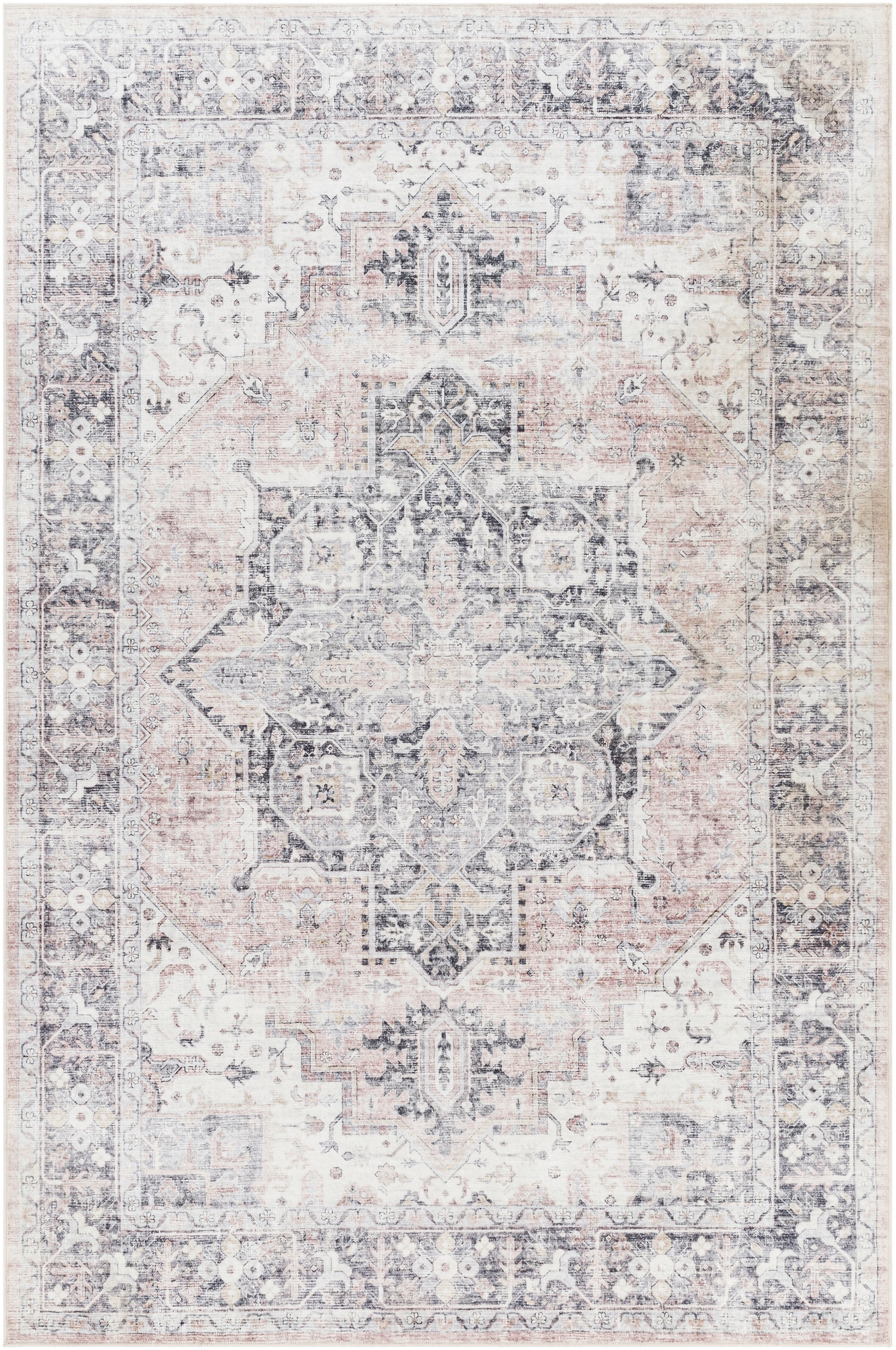 Surya Lavable 3 X 4 (ft) Burnt Orange Indoor Medallion Oriental Area Rug in  the Rugs department at