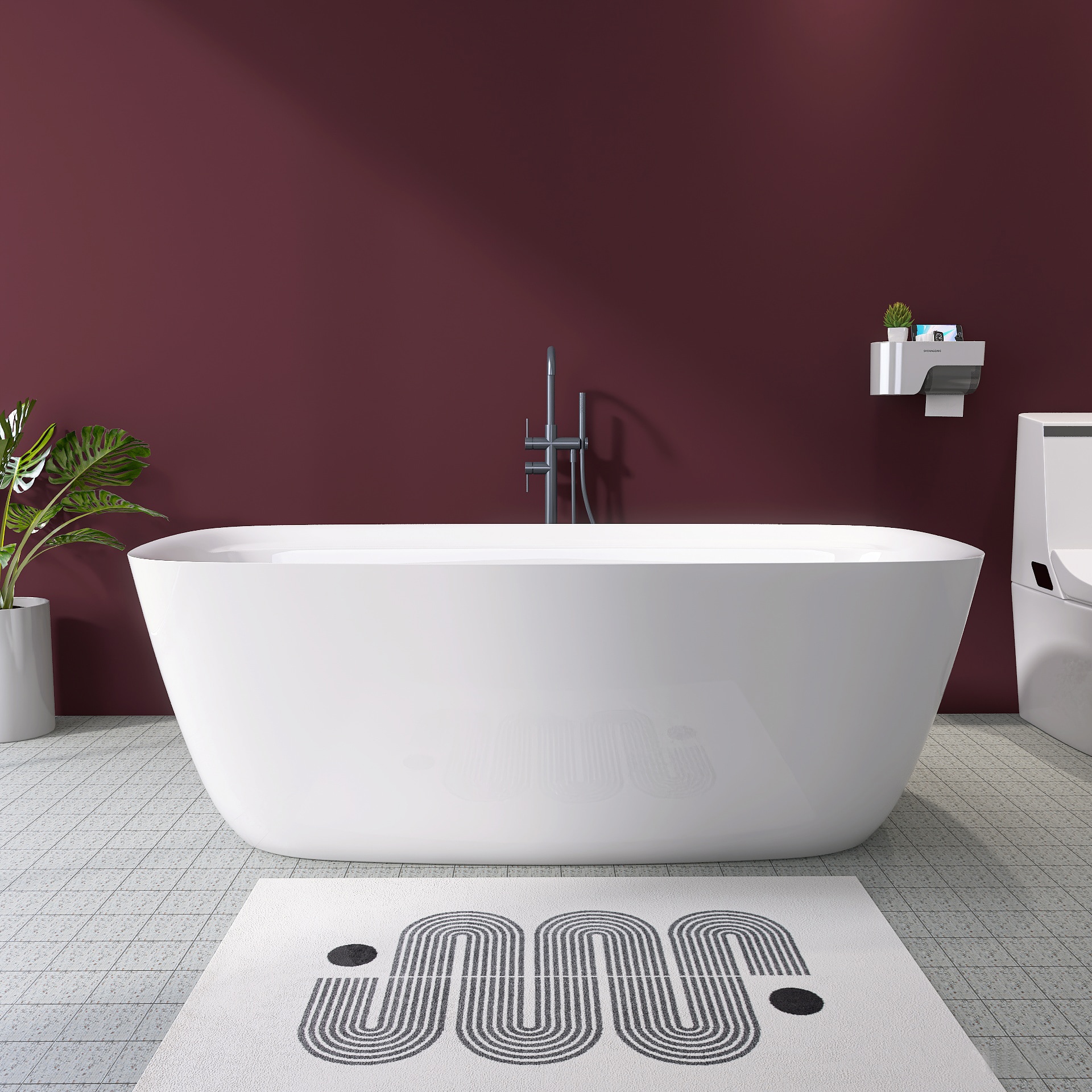 WELLFOR QBT-P346-W67EG bathtubs - View #2