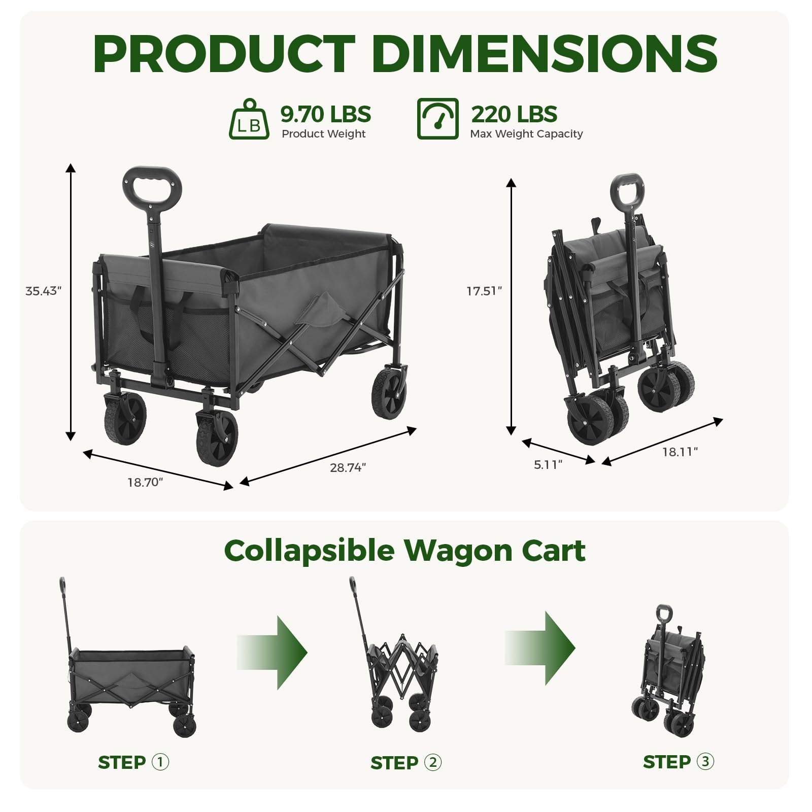 Haysky LSRY-22CZ-5GY Yard-Carts - View #3