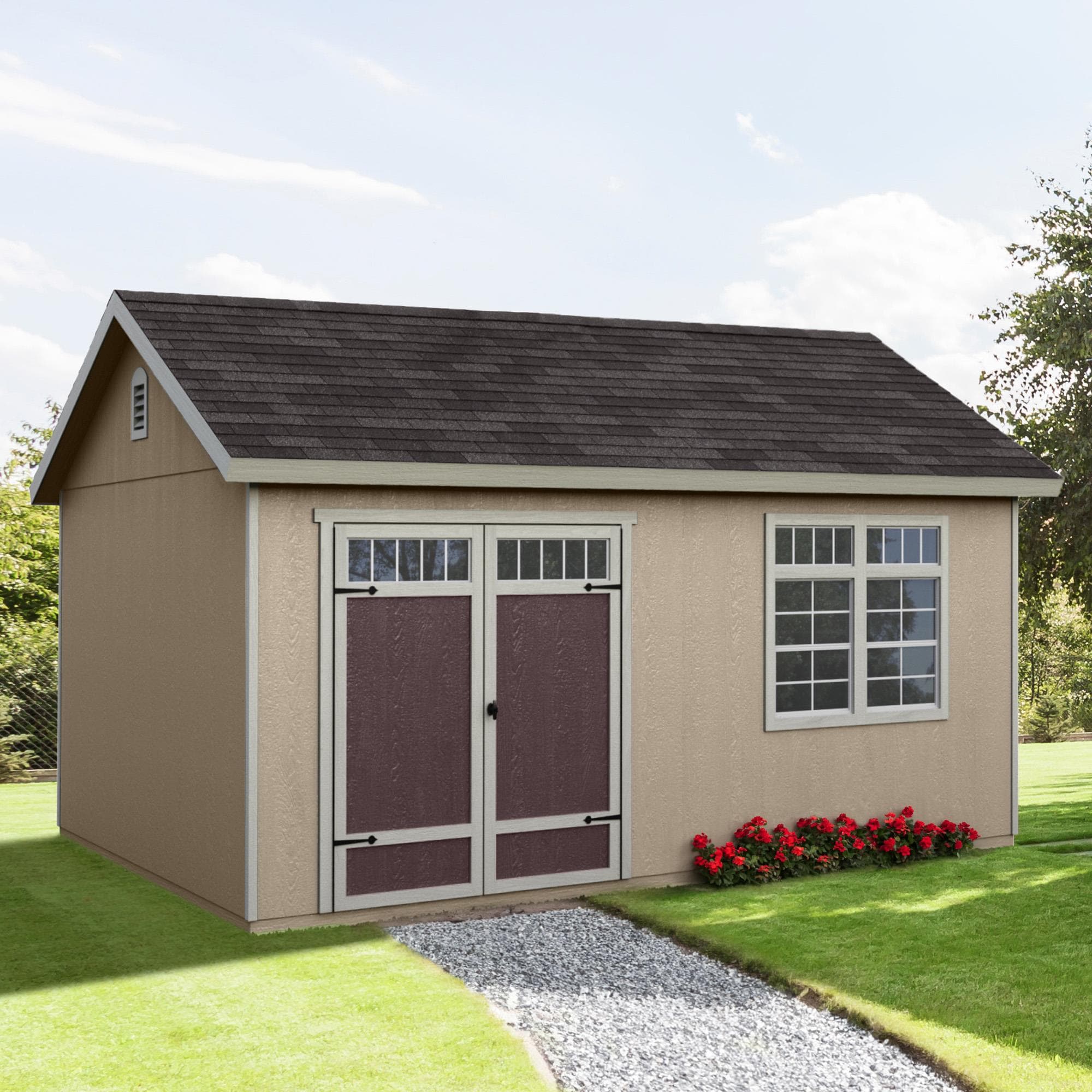 Heartland 19756-7 Kennedale 20-ft x 10-ft Gable Style Wood Outdoor Storage Shed with 2 Windows 1 Doors