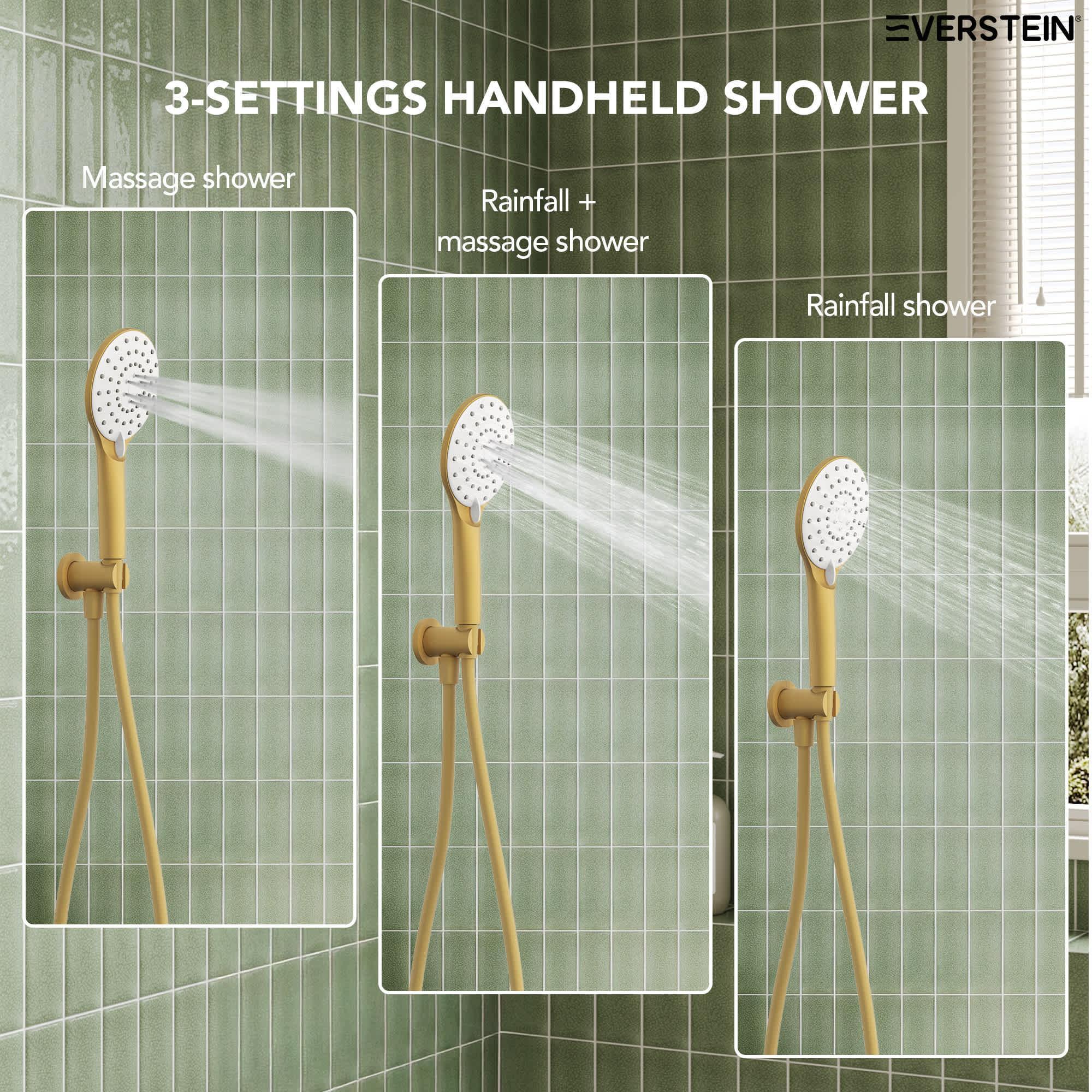 EVERSTEIN SFS-1076-GD9 Showerhead-Bar-Panels - View #9